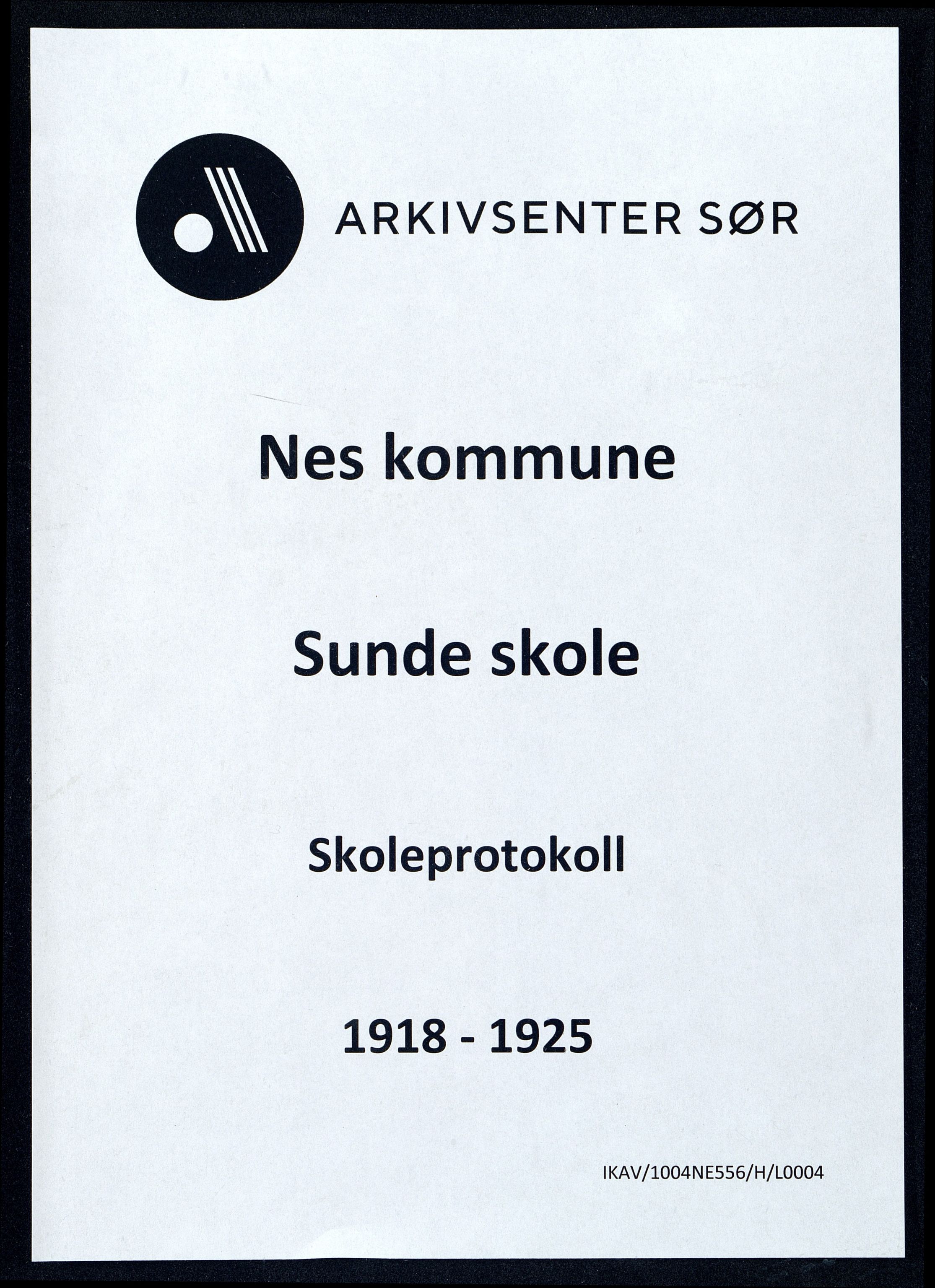 Nes kommune - Sunde Skole, ARKSOR/1004NE556/H/L0004: Skoleprotokoll, 1918-1925