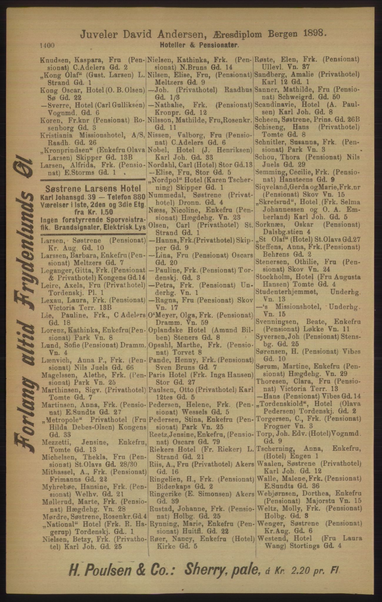 Kristiania/Oslo adressebok, PUBL/-, 1906, p. 1400