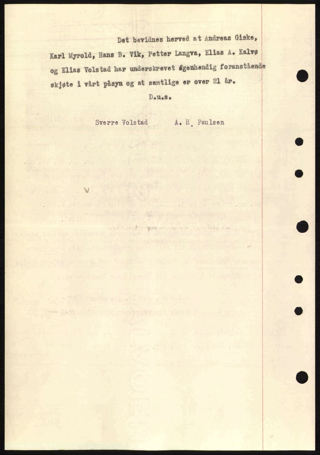 Nordre Sunnmøre sorenskriveri, AV/SAT-A-0006/1/2/2C/2Ca: Mortgage book no. A15, 1942-1943, Diary no: : 552/1943