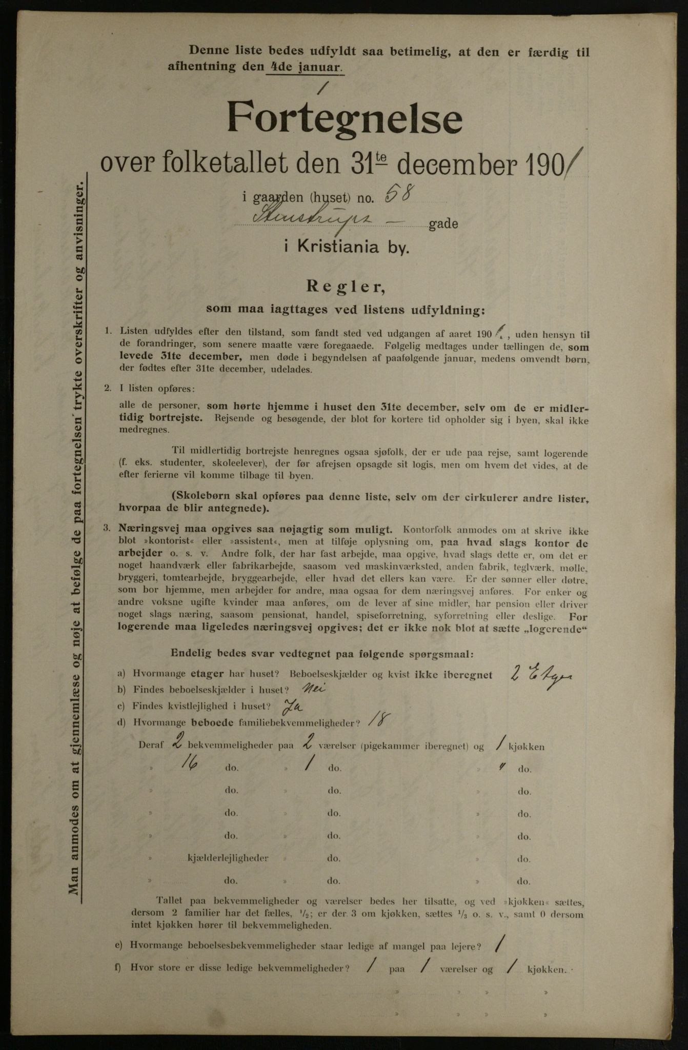 OBA, Municipal Census 1901 for Kristiania, 1901, p. 15559