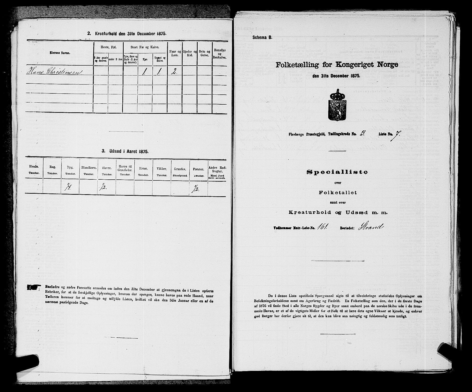 SAKO, 1875 census for 0631P Flesberg, 1875, p. 544