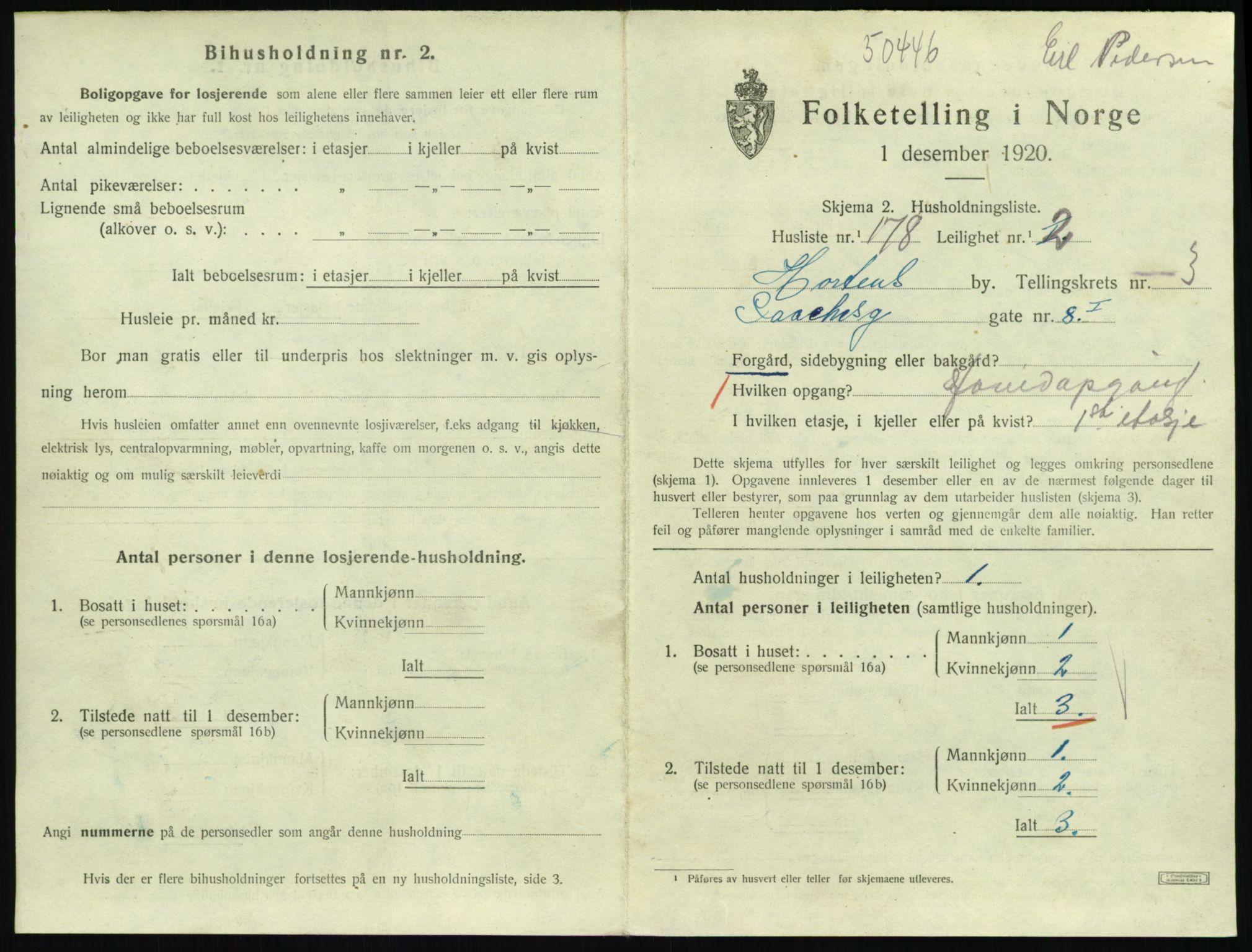 SAKO, 1920 census for Horten, 1920, p. 4697