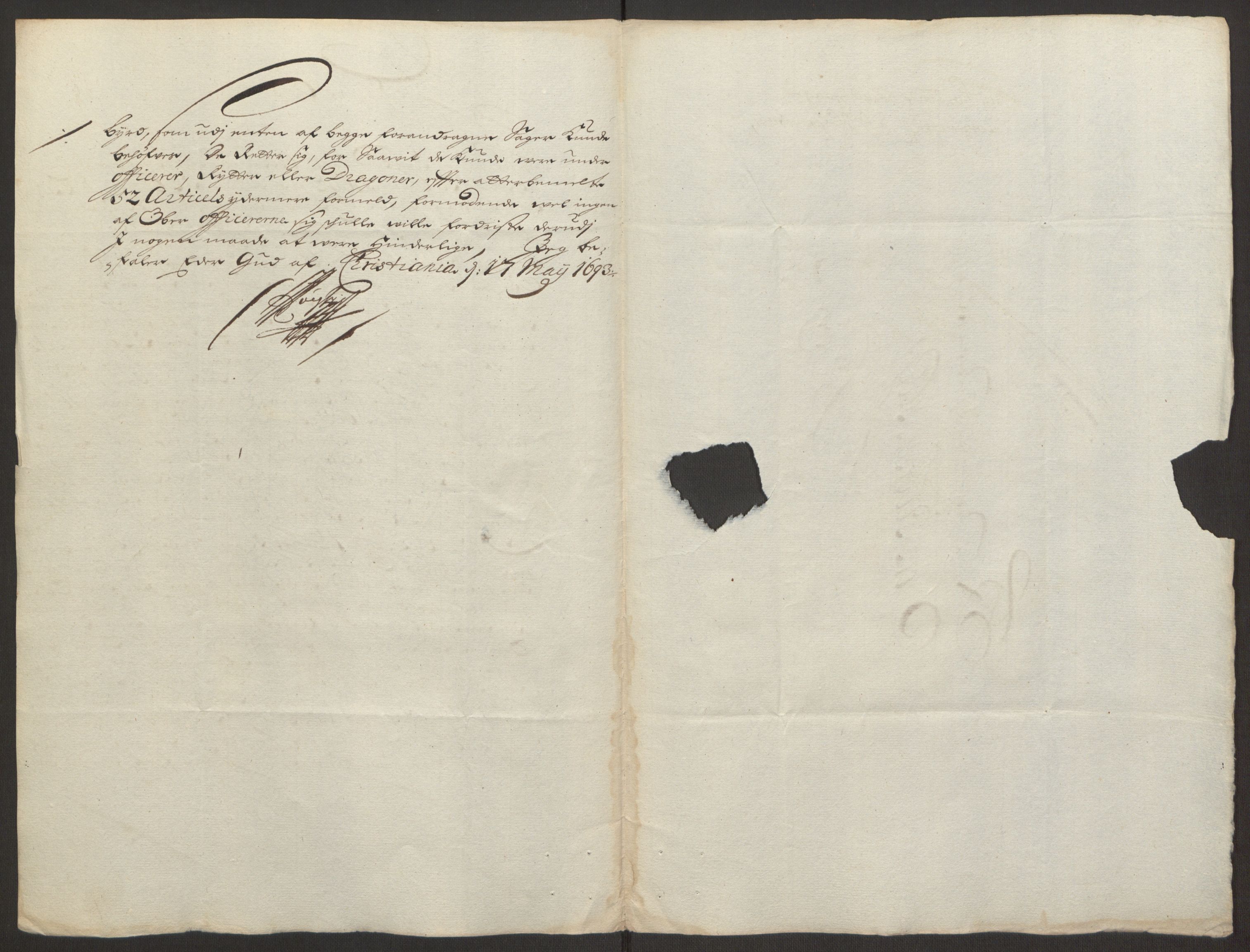 Rentekammeret inntil 1814, Reviderte regnskaper, Fogderegnskap, AV/RA-EA-4092/R11/L0578: Fogderegnskap Nedre Romerike, 1693, p. 239