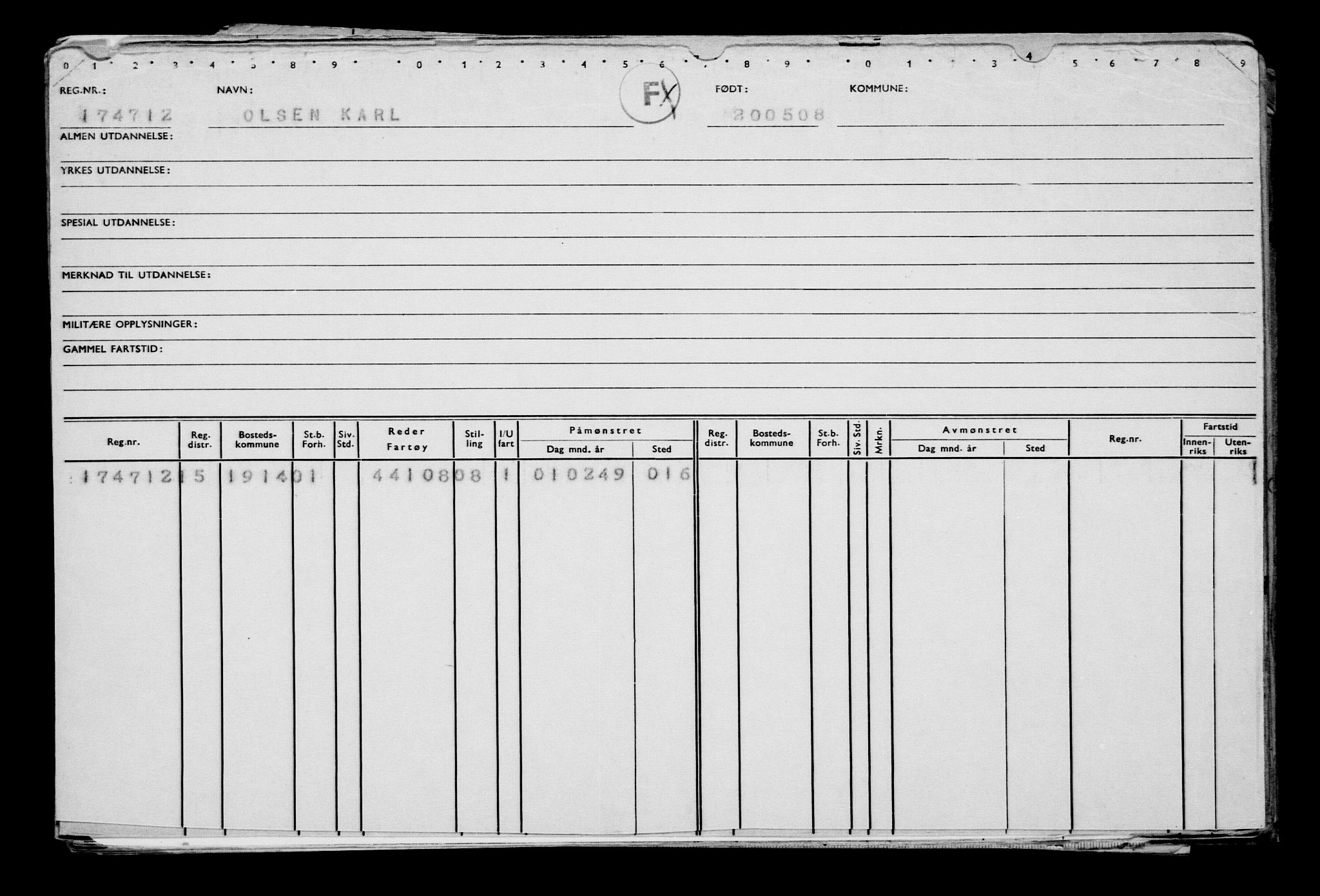 Direktoratet for sjømenn, AV/RA-S-3545/G/Gb/L0077: Hovedkort, 1908, p. 251