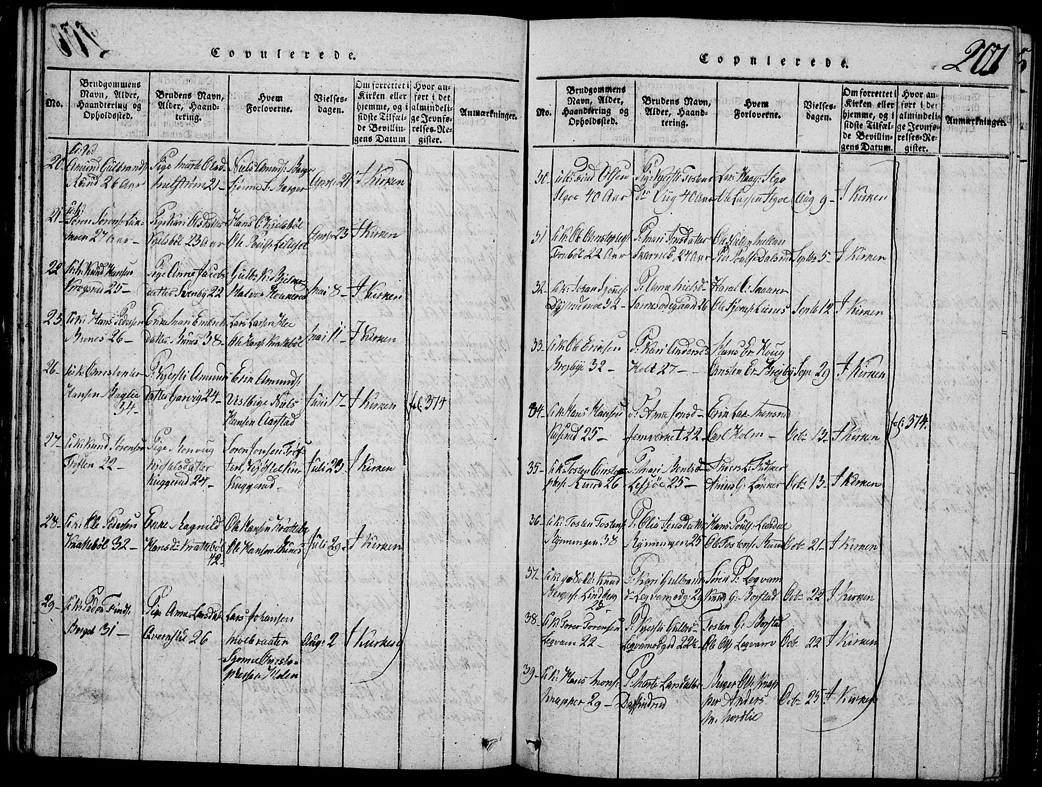 Strøm-Odalen prestekontor, SAH/PREST-028/H/Ha/Hab/L0001: Parish register (copy) no. 1, 1813-1825, p. 201