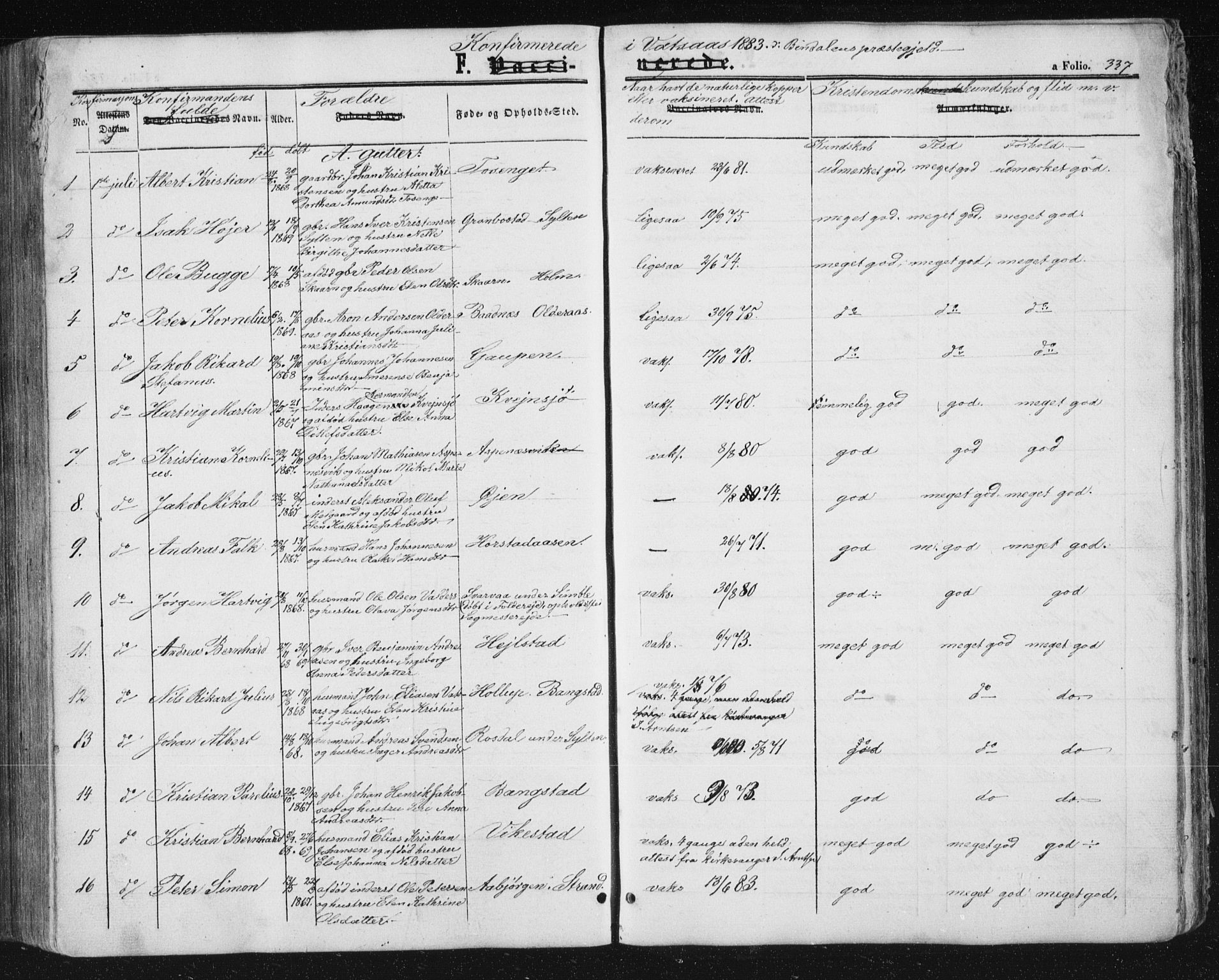 Ministerialprotokoller, klokkerbøker og fødselsregistre - Nordland, AV/SAT-A-1459/810/L0158: Parish register (copy) no. 810C02 /1, 1863-1883, p. 337