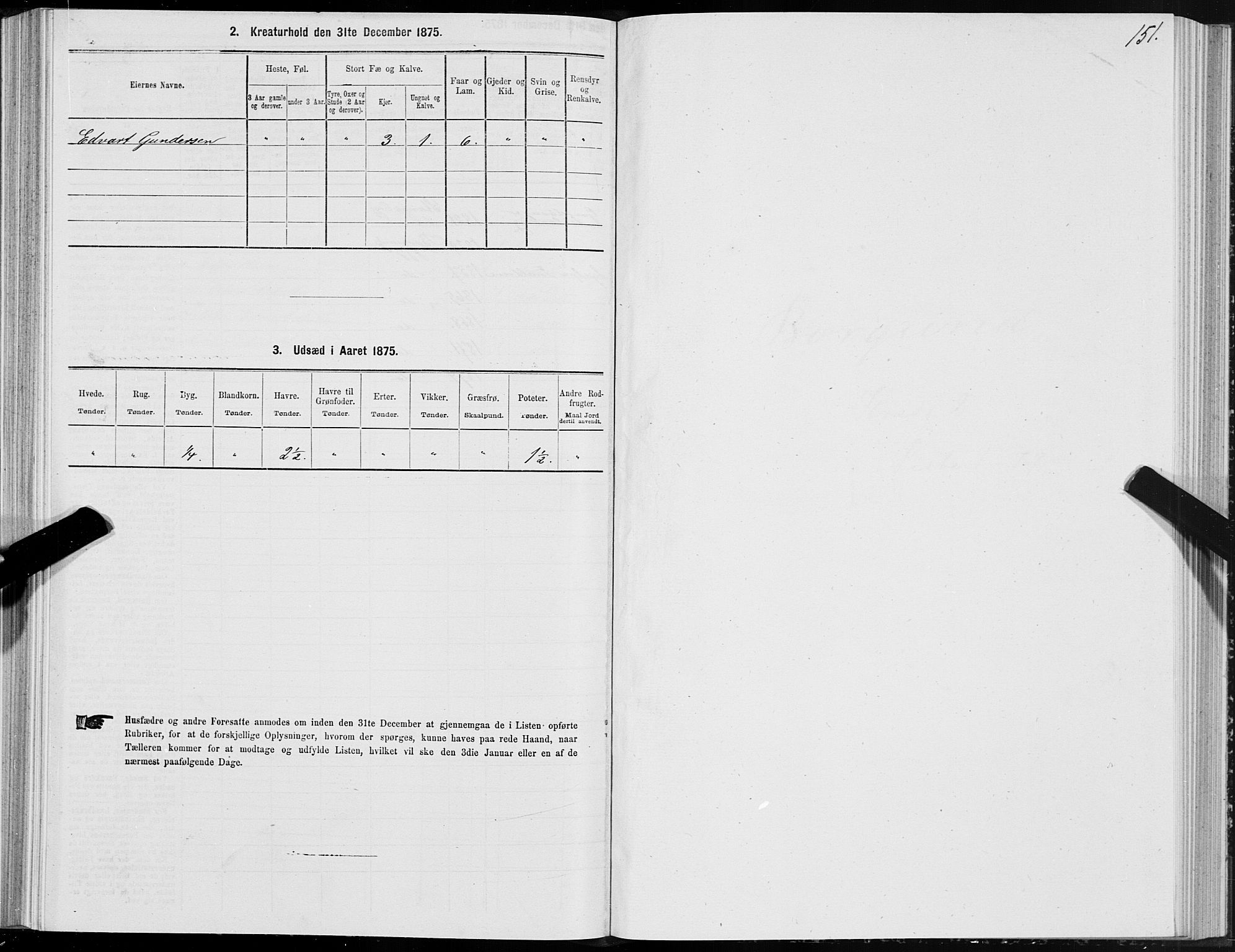 SAT, 1875 census for 1531P Borgund, 1875, p. 1151