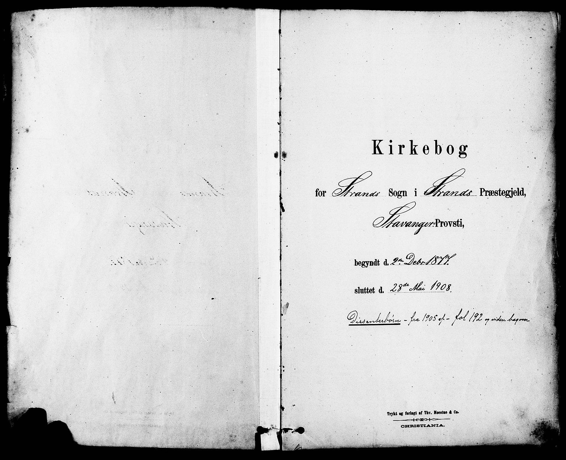 Strand sokneprestkontor, AV/SAST-A-101828/H/Ha/Haa/L0009: Parish register (official) no. A 9, 1877-1908