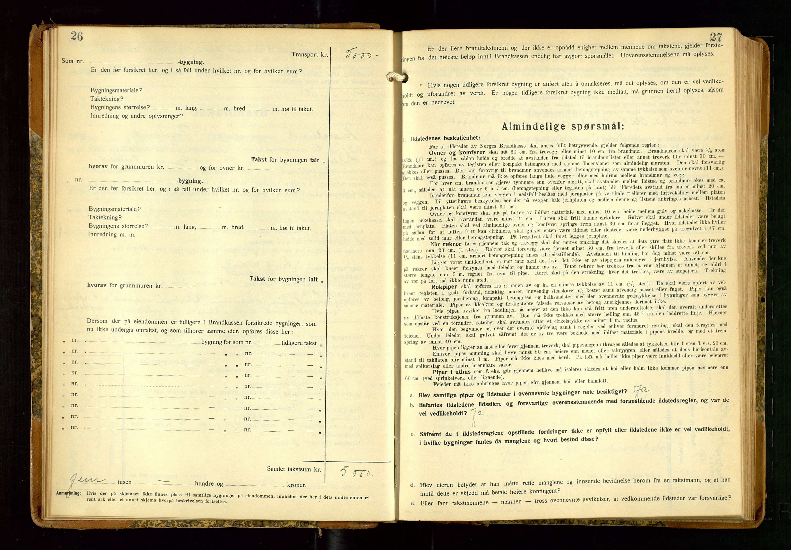 Eigersund lensmannskontor, AV/SAST-A-100171/Gob/L0006: "Brandtakstprotokoll", 1934-1938, p. 26-27