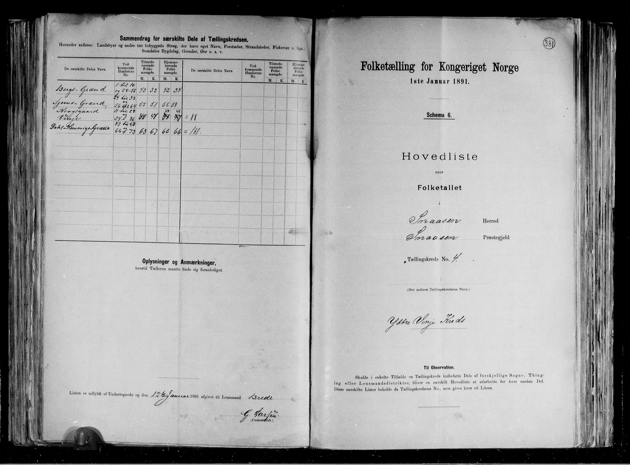 RA, 1891 census for 1736 Snåsa, 1891, p. 11