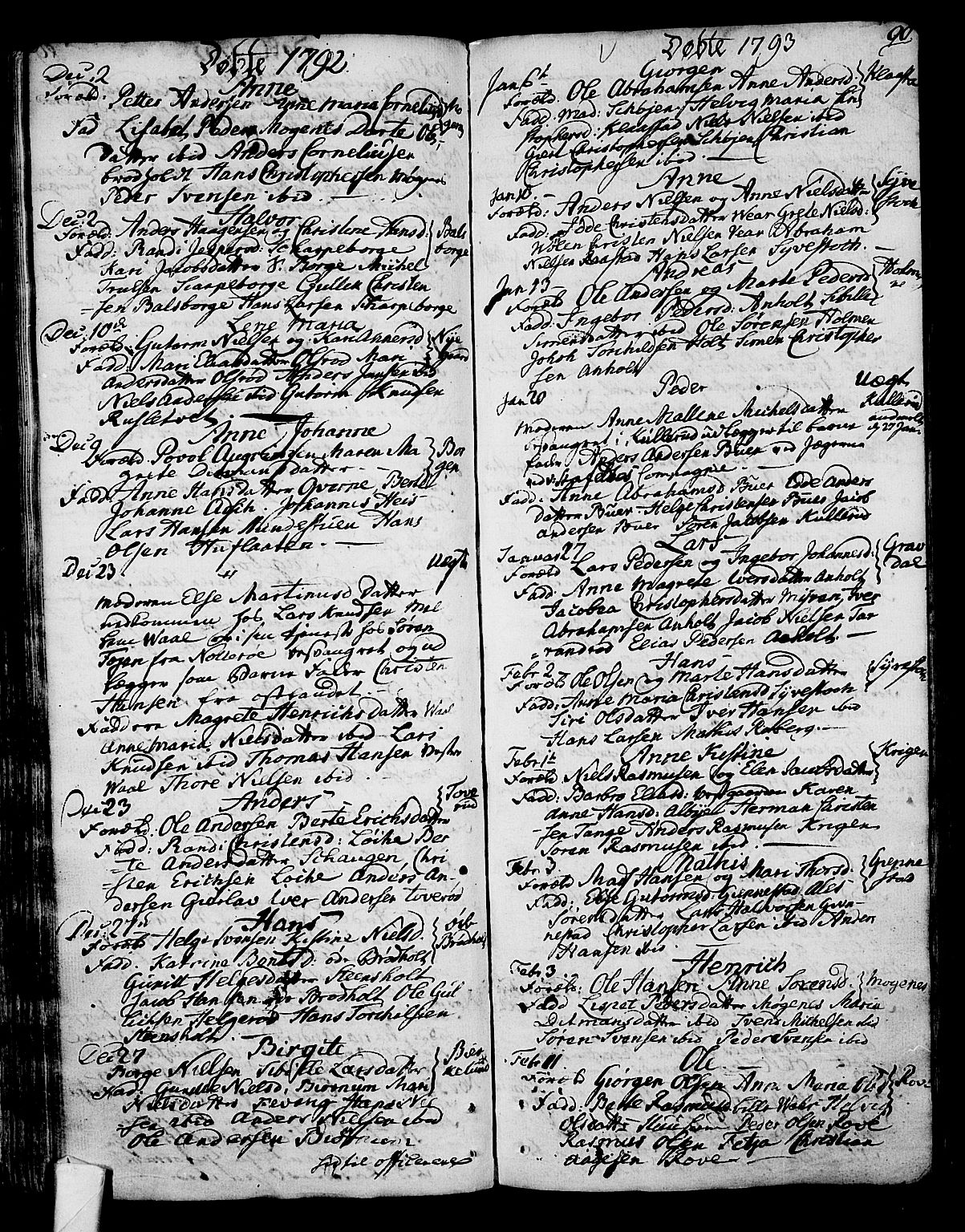 Stokke kirkebøker, AV/SAKO-A-320/F/Fa/L0003: Parish register (official) no. I 3, 1771-1803, p. 90