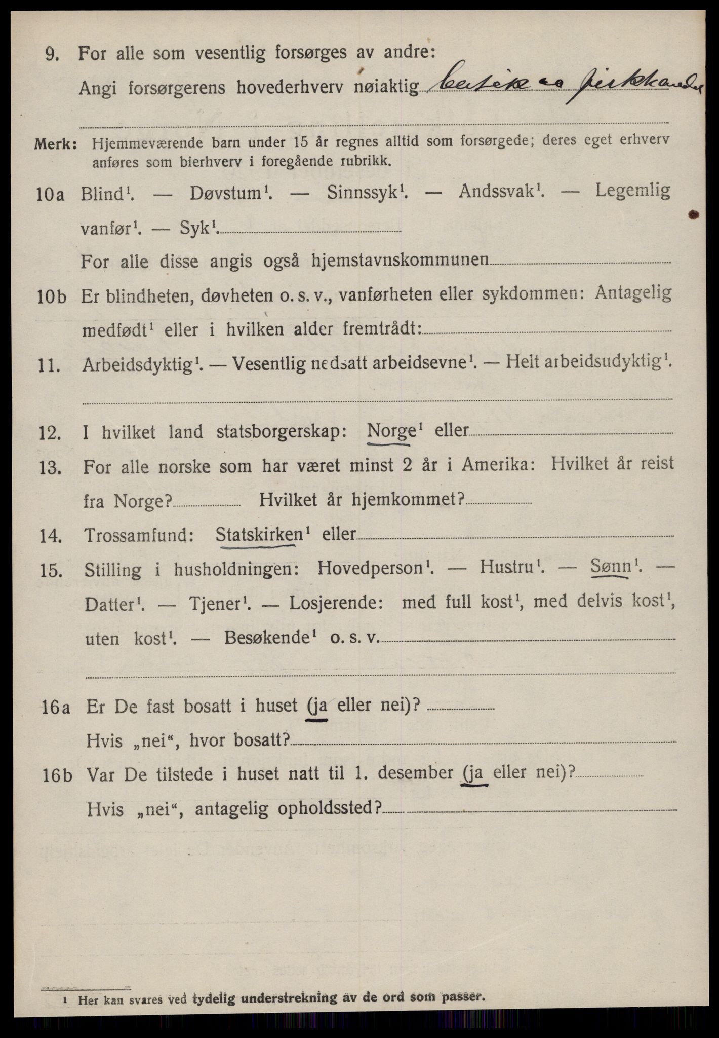 SAT, 1920 census for Edøy, 1920, p. 1323