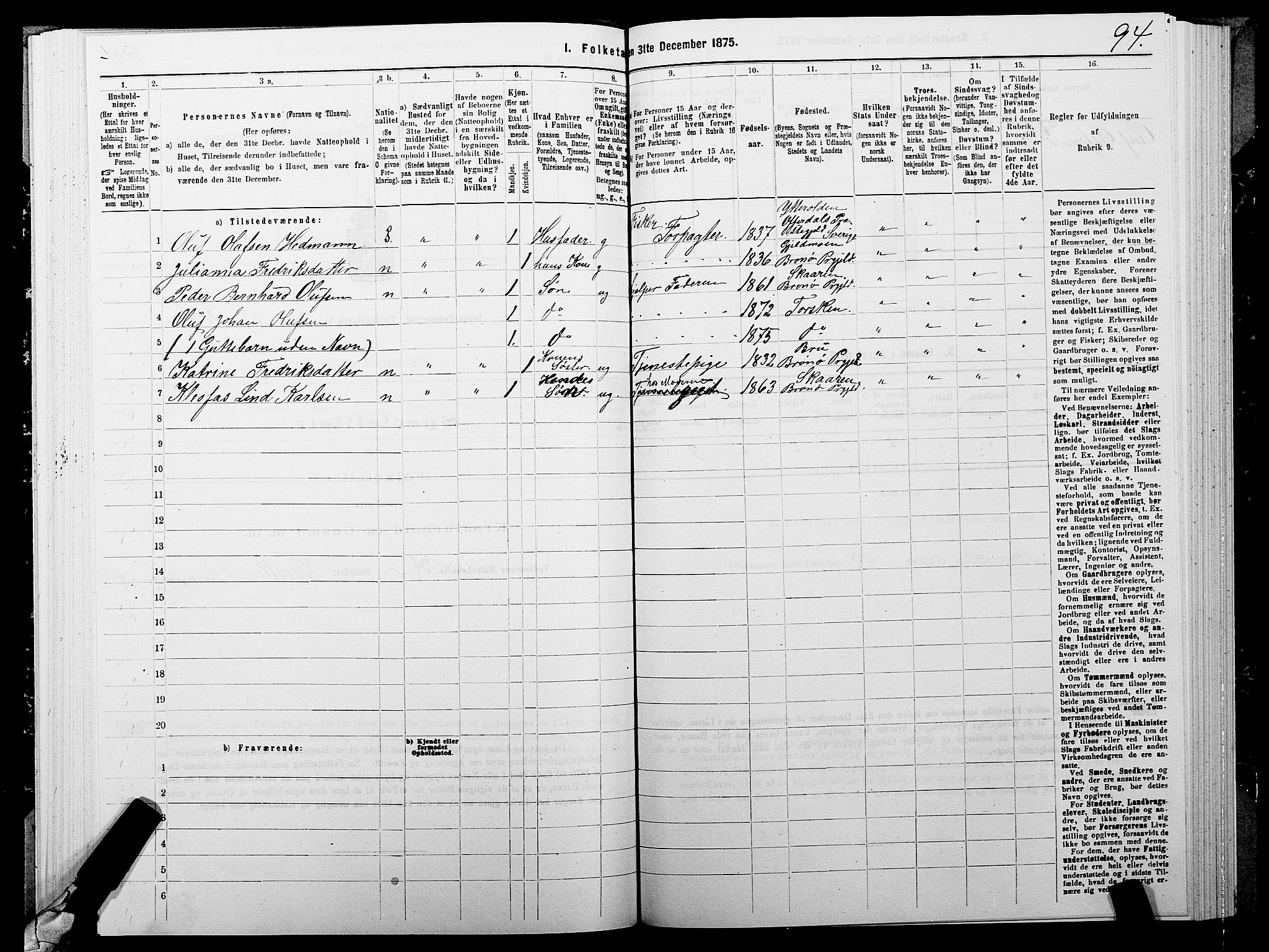 SATØ, 1875 census for 1929P Berg, 1875, p. 2094