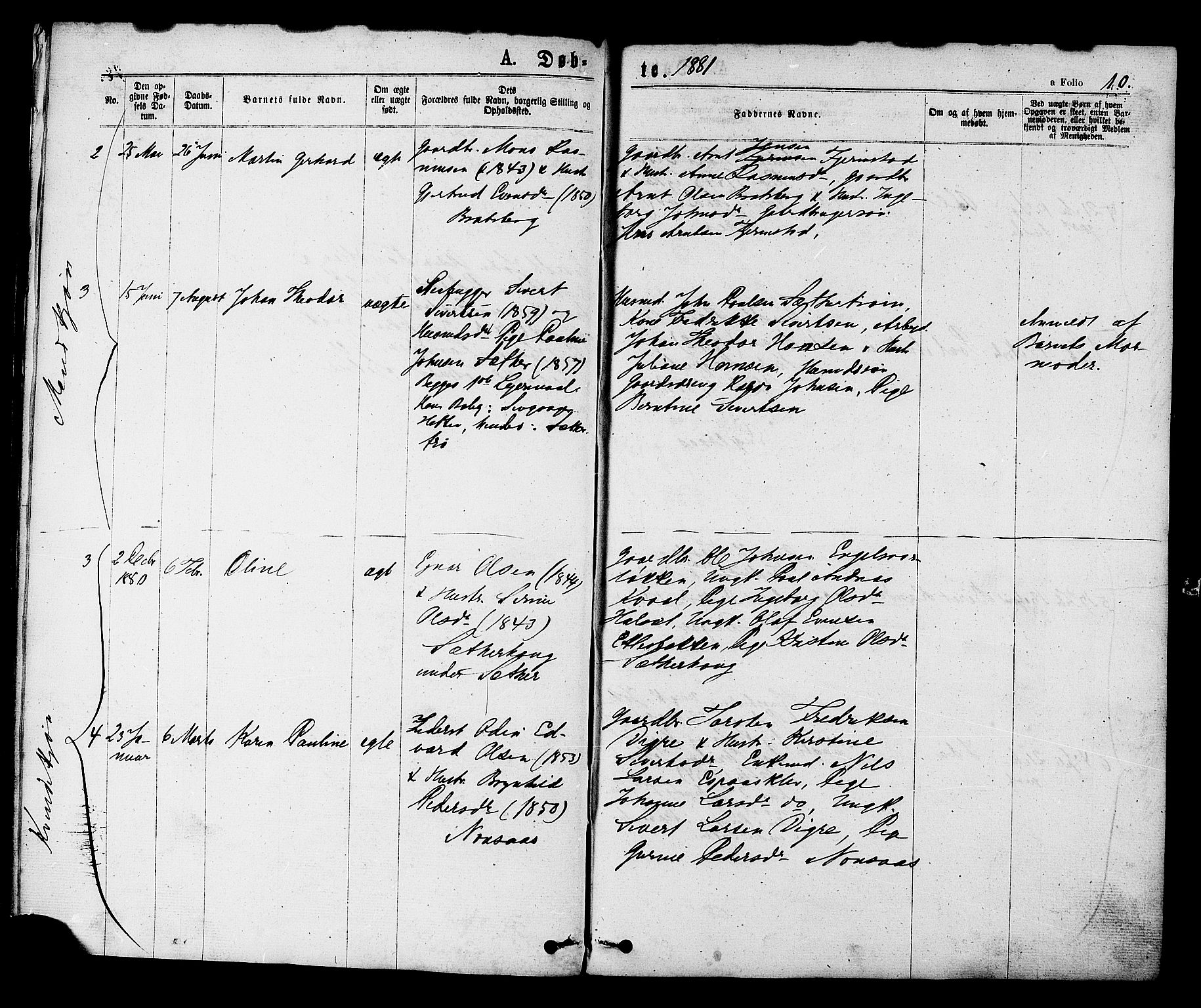 Ministerialprotokoller, klokkerbøker og fødselsregistre - Sør-Trøndelag, SAT/A-1456/608/L0334: Parish register (official) no. 608A03, 1877-1886, p. 10