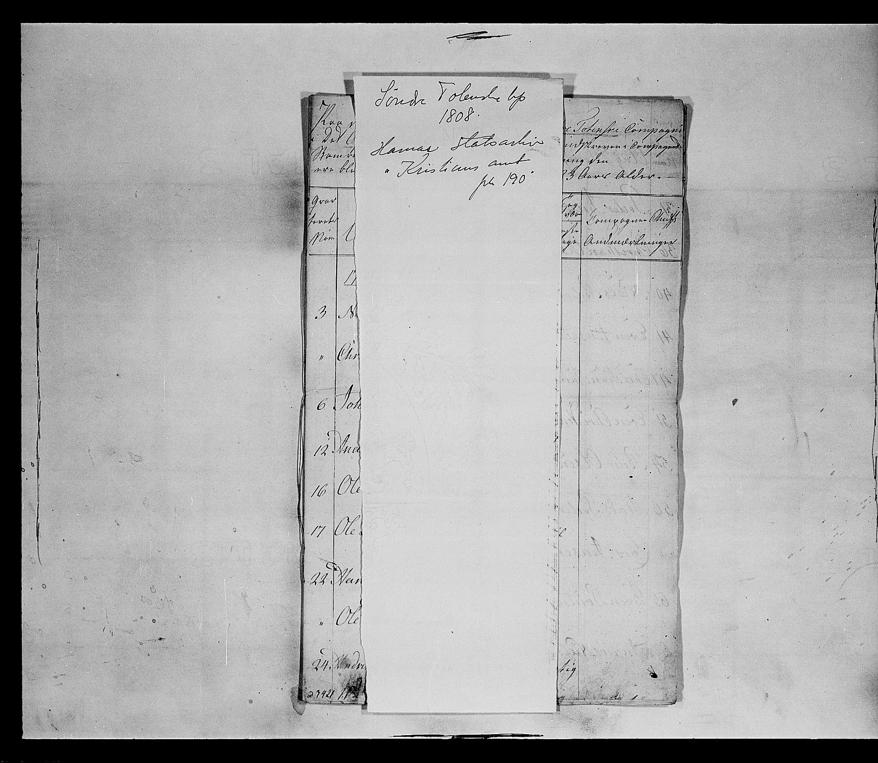Fylkesmannen i Oppland, AV/SAH-FYO-002/1/K/Ke/L1689: Ungtmannskapslister m.v., 1803-1837, p. 39