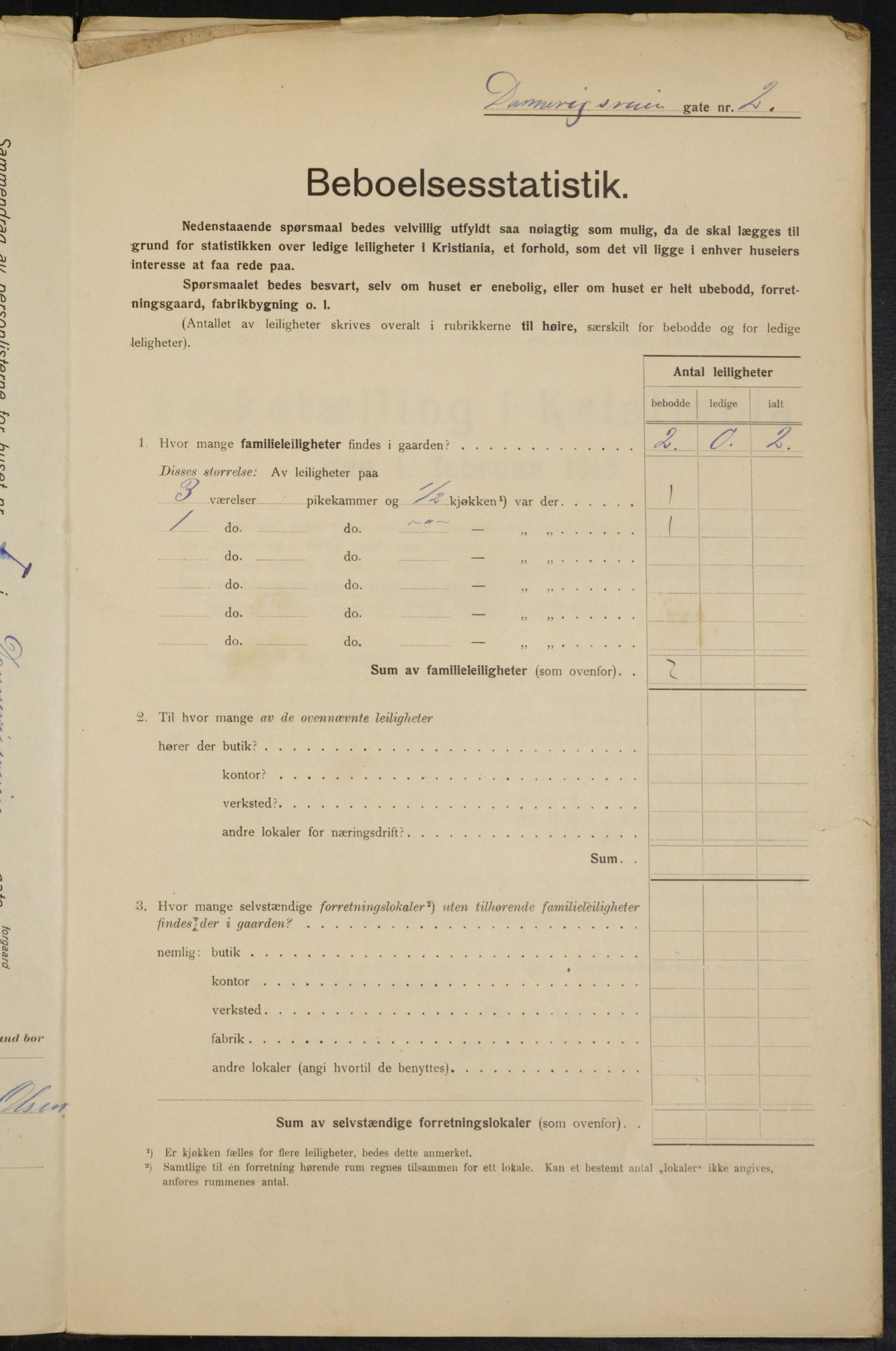 OBA, Municipal Census 1915 for Kristiania, 1915, p. 15047