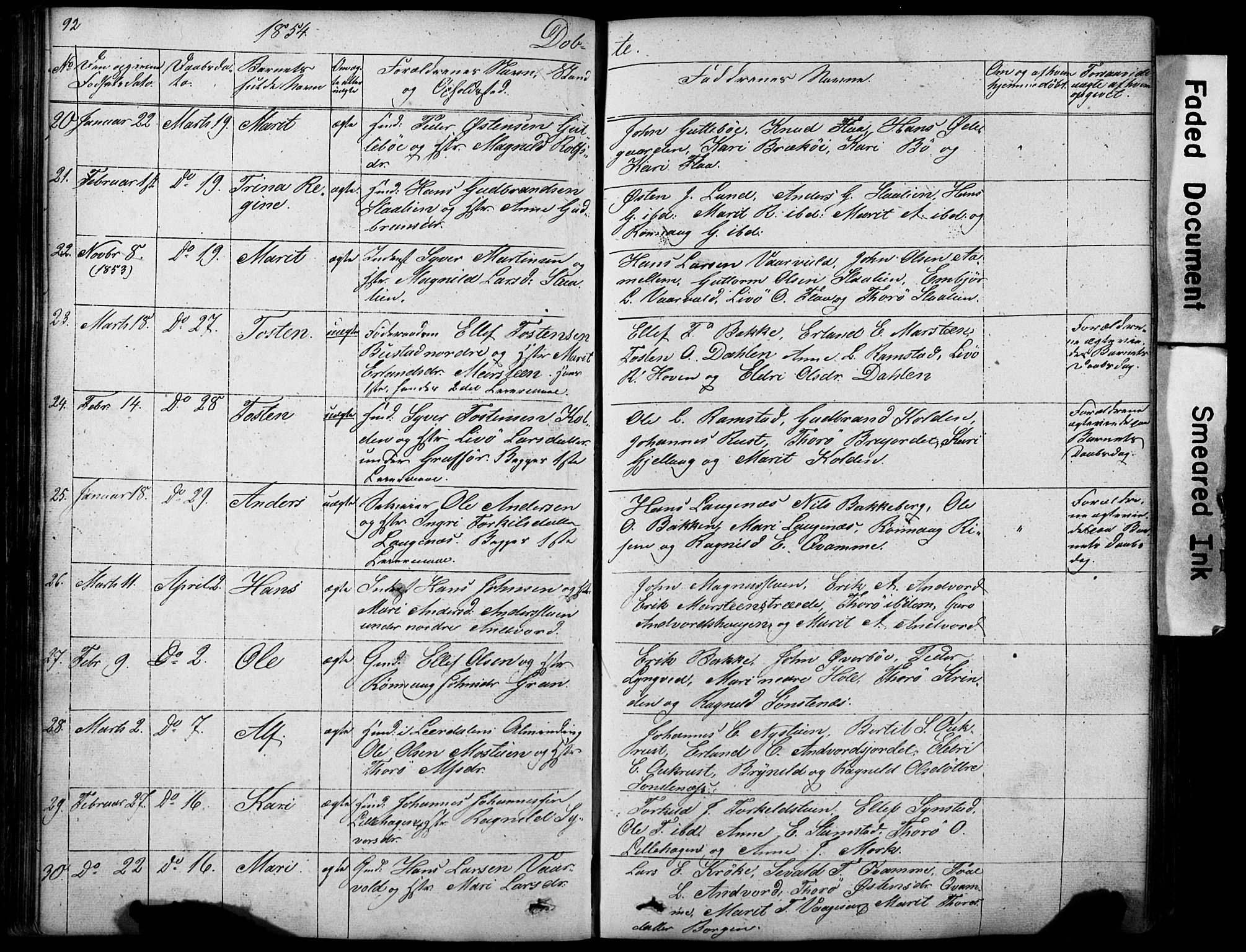 Lom prestekontor, AV/SAH-PREST-070/L/L0012: Parish register (copy) no. 12, 1845-1873, p. 92-93