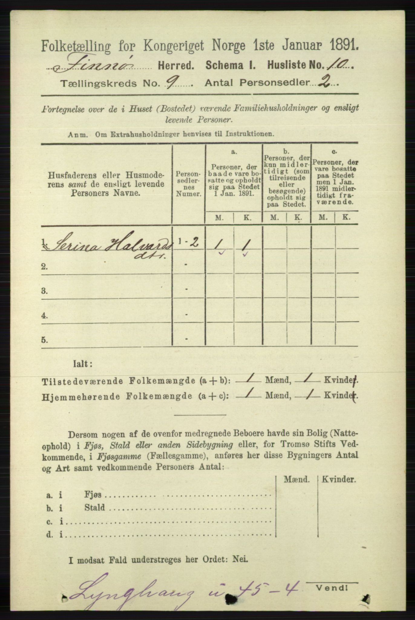 RA, 1891 census for 1141 Finnøy, 1891, p. 1857