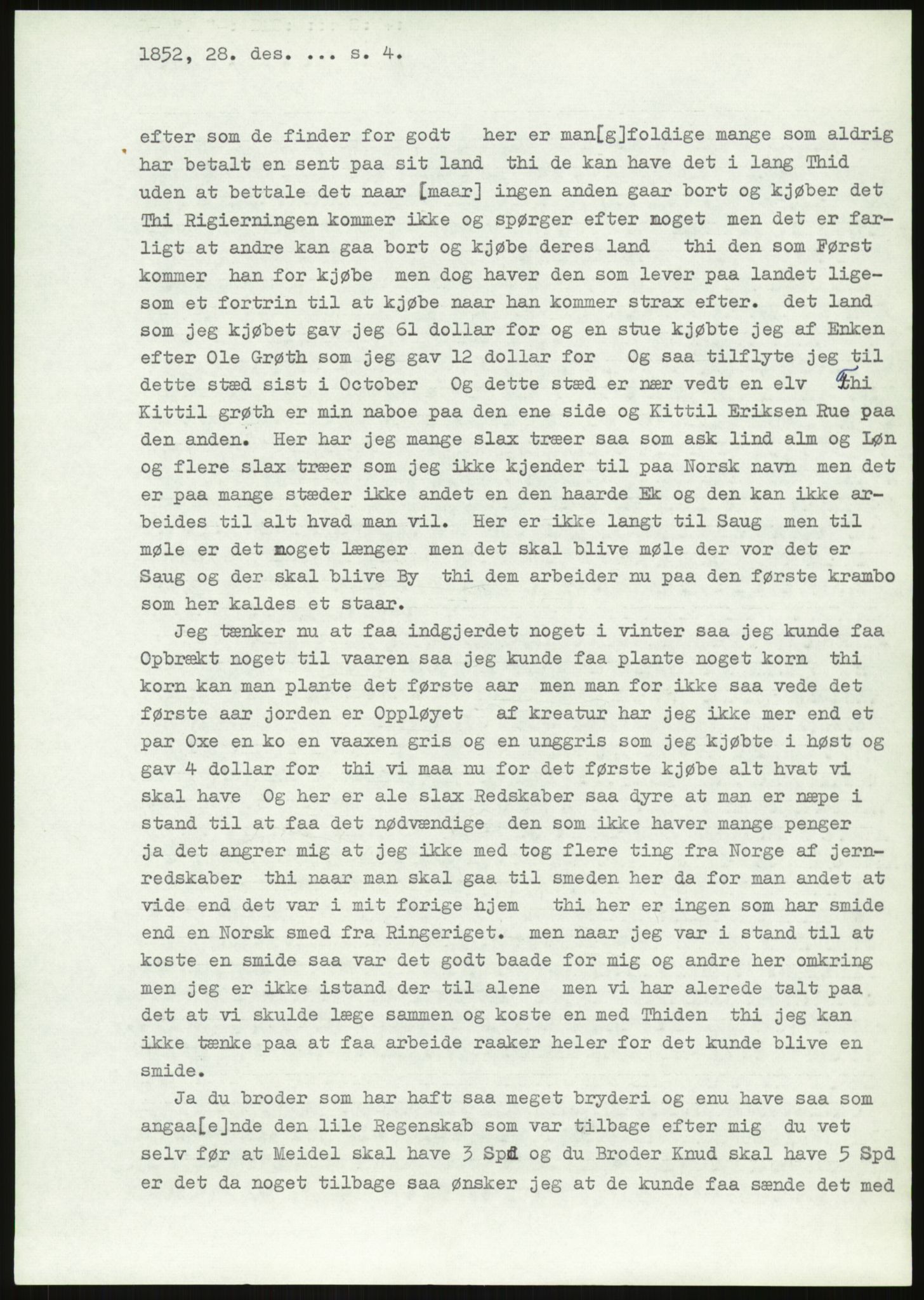 Samlinger til kildeutgivelse, Amerikabrevene, AV/RA-EA-4057/F/L0019: Innlån fra Buskerud: Fonnem - Kristoffersen, 1838-1914, p. 21