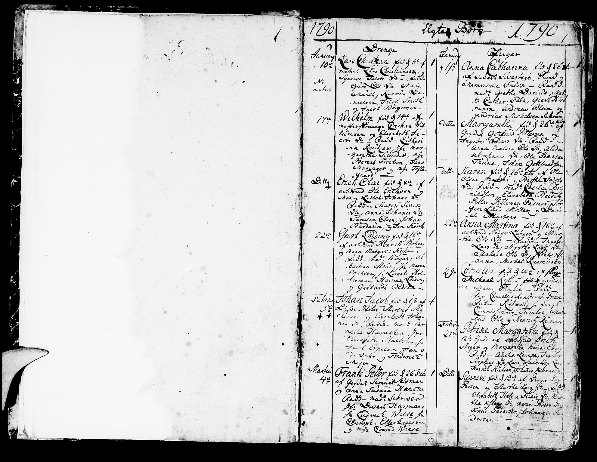 Korskirken sokneprestembete, SAB/A-76101/H/Haa/L0006: Parish register (official) no. A 6, 1790-1820, p. 1