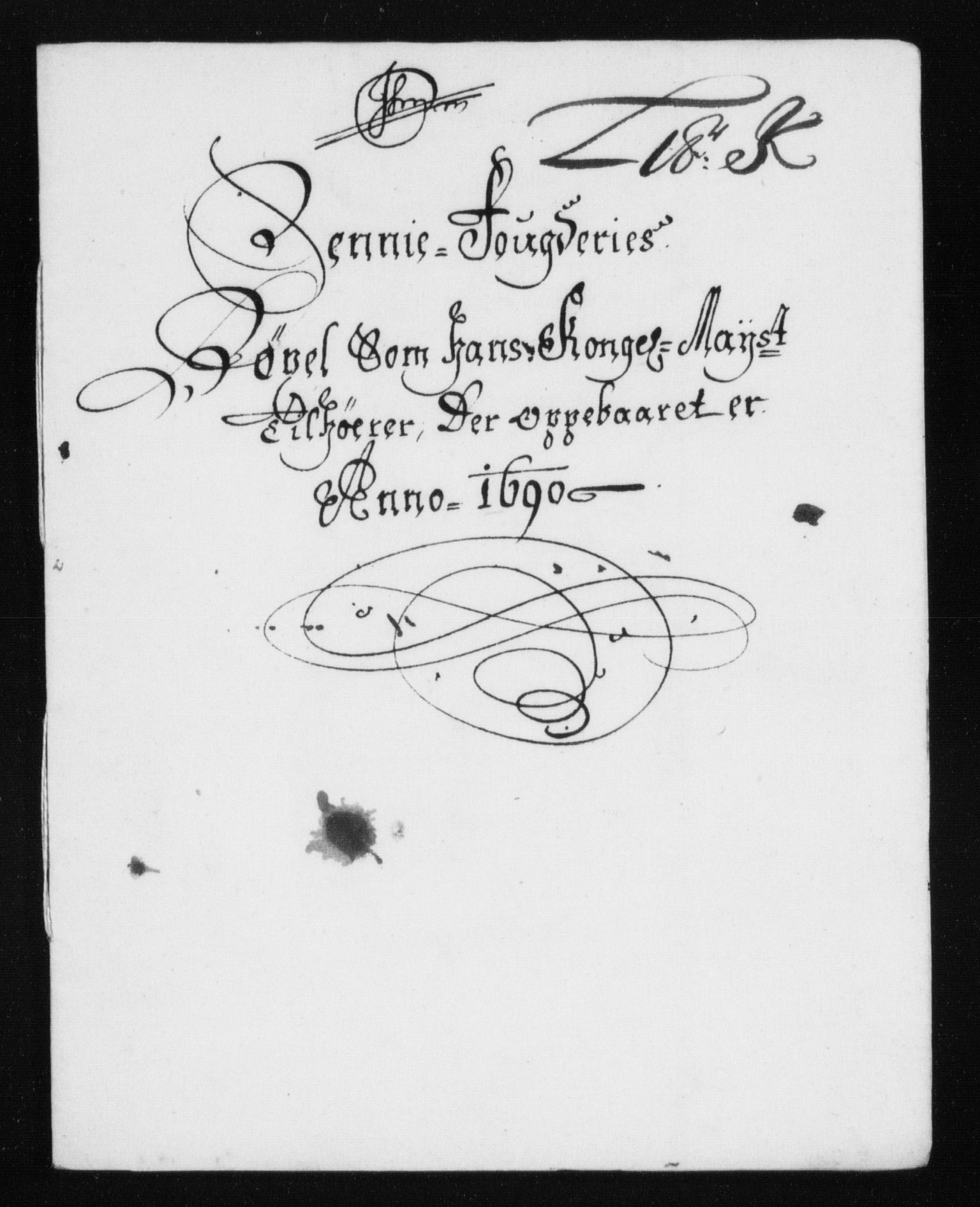 Rentekammeret inntil 1814, Reviderte regnskaper, Stiftamtstueregnskaper, Trondheim stiftamt og Nordland amt, AV/RA-EA-6044/R/Rh/L0015: Nordland amt, 1690