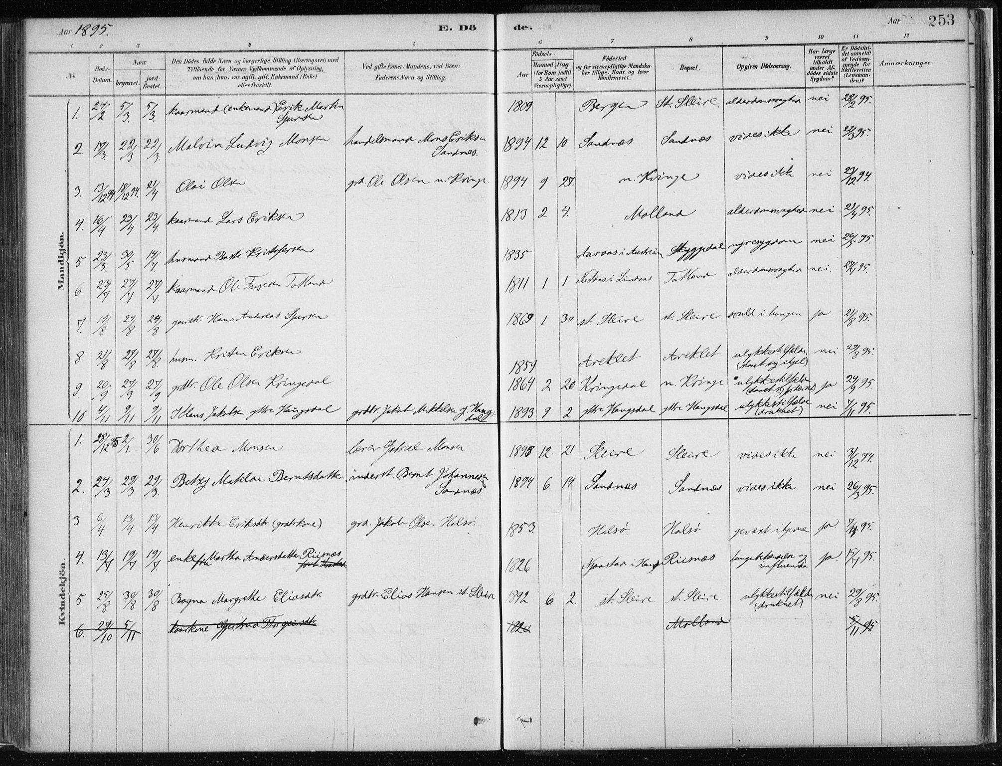 Masfjorden Sokneprestembete, SAB/A-77001: Parish register (official) no. B  1, 1876-1899, p. 253