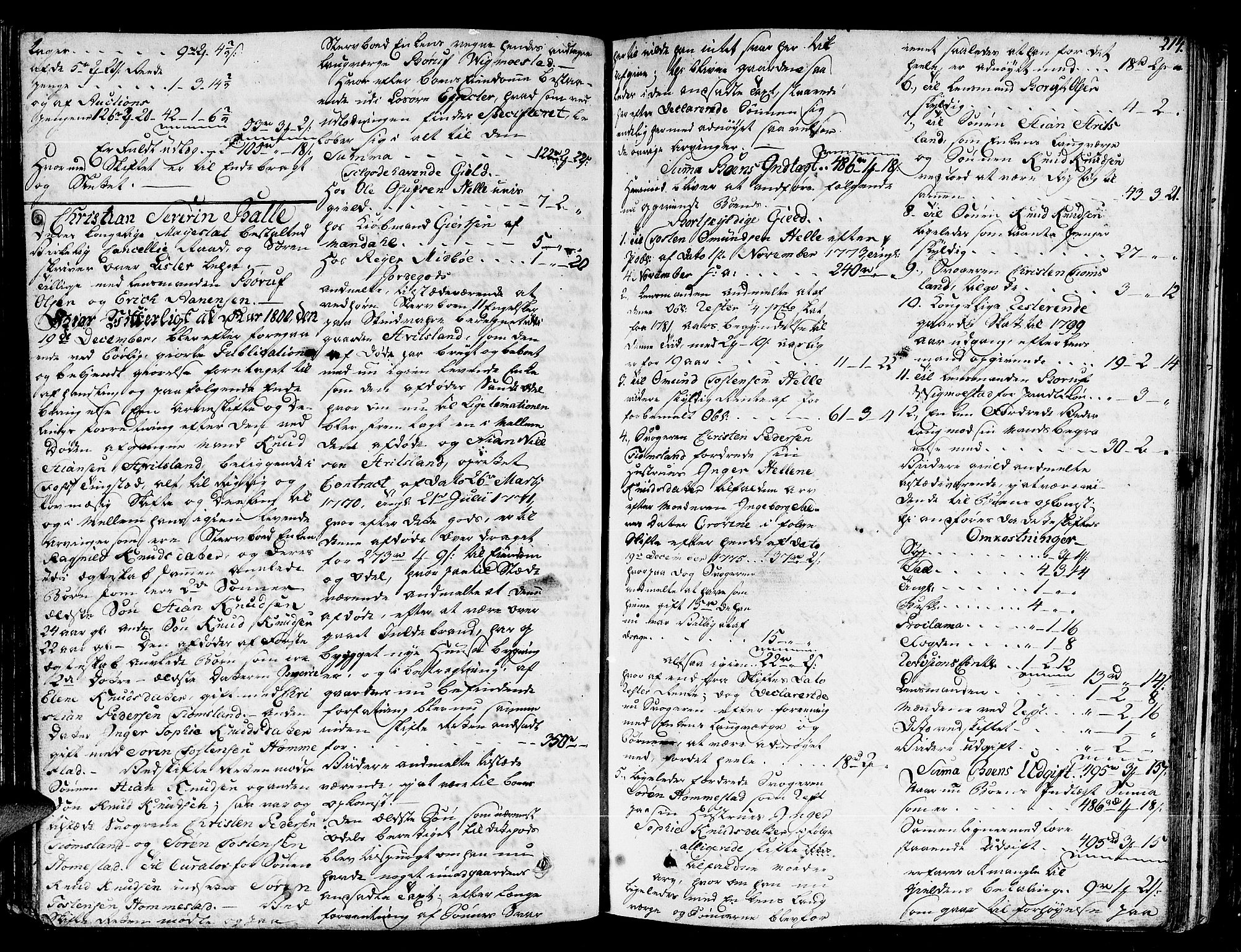 Lister sorenskriveri, AV/SAK-1221-0003/H/Hc/L0048: Skifteprotokoll nr 37a med register, 1799-1805, p. 213b-214a