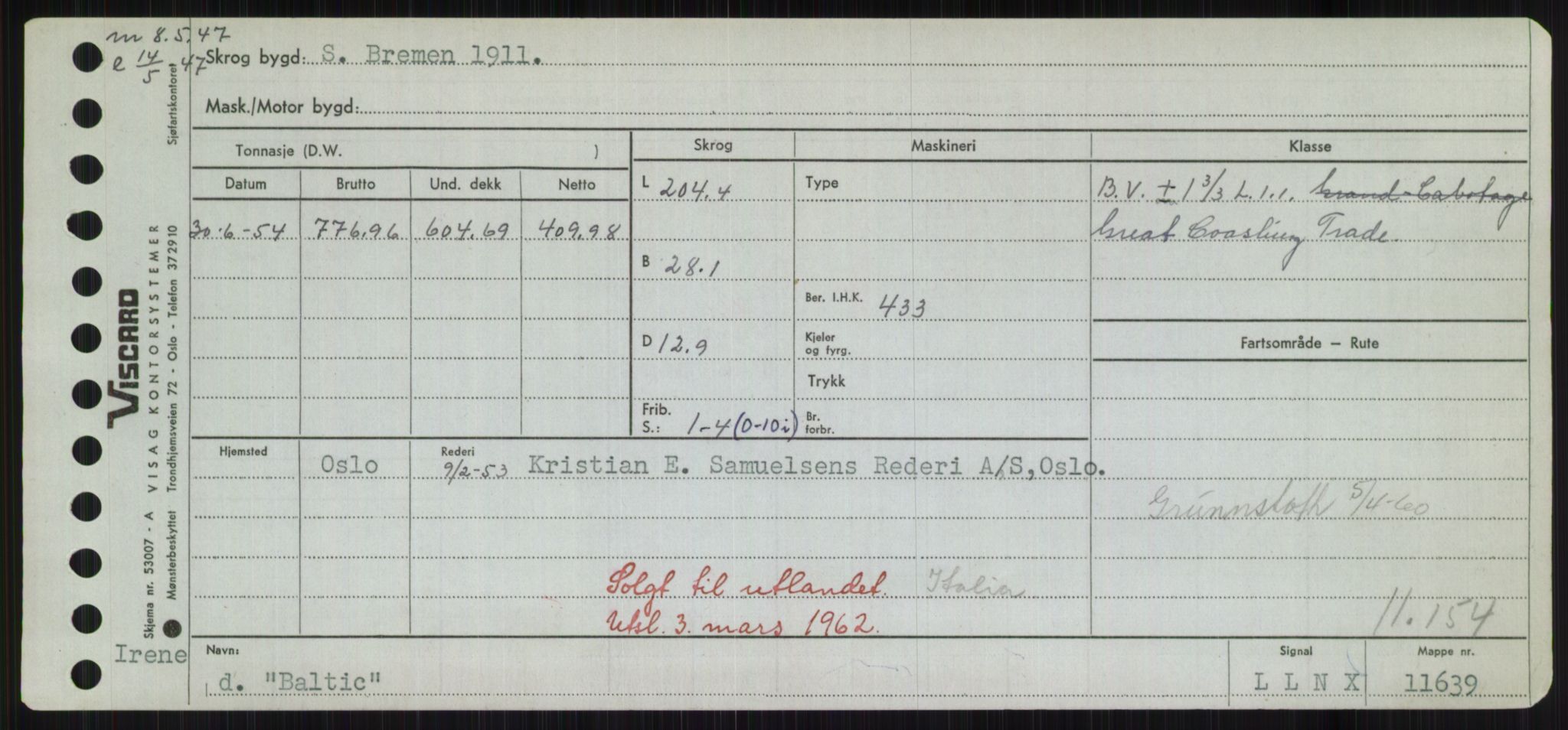 Sjøfartsdirektoratet med forløpere, Skipsmålingen, AV/RA-S-1627/H/Hd/L0003: Fartøy, B-Bev, p. 177