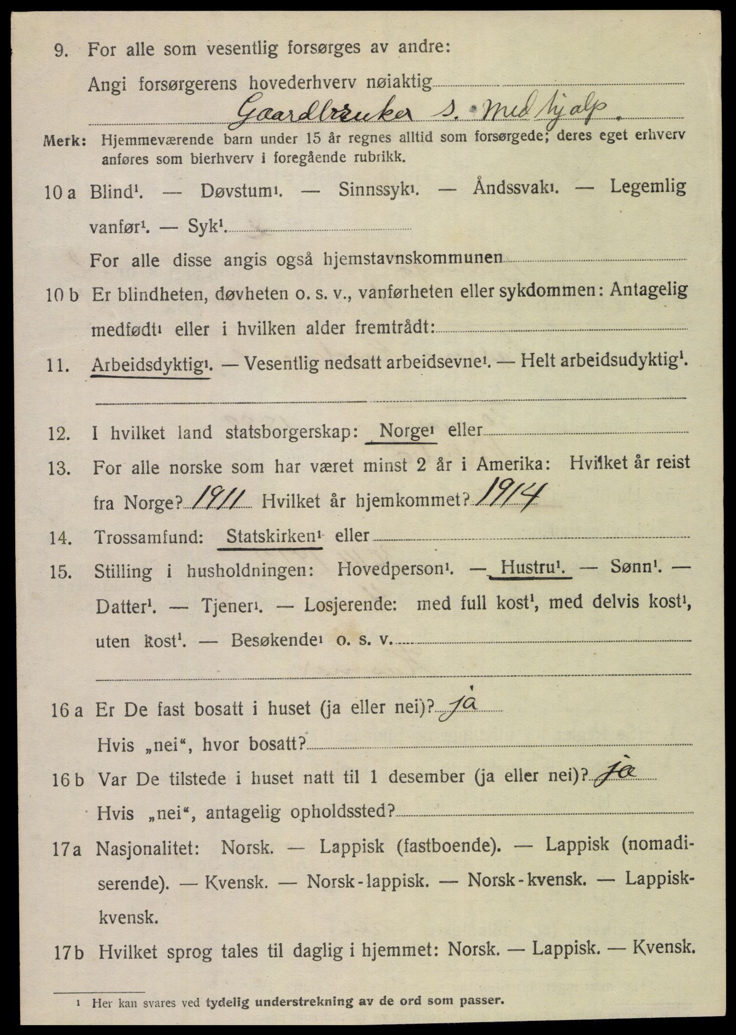 SAT, 1920 census for Kjerringøy, 1920, p. 858