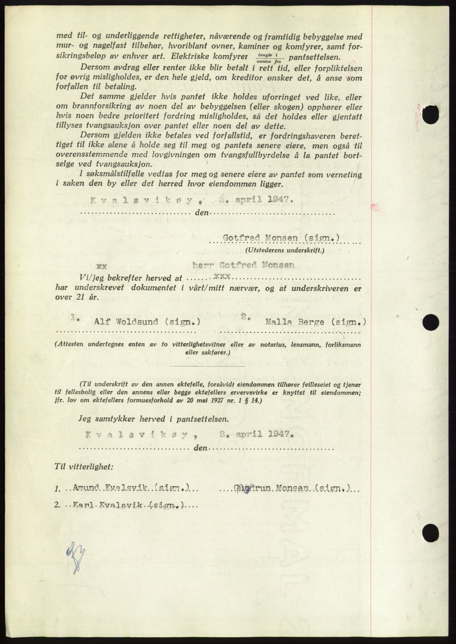 Søre Sunnmøre sorenskriveri, AV/SAT-A-4122/1/2/2C/L0116: Mortgage book no. 4B, 1948-1949, Diary no: : 919/1948