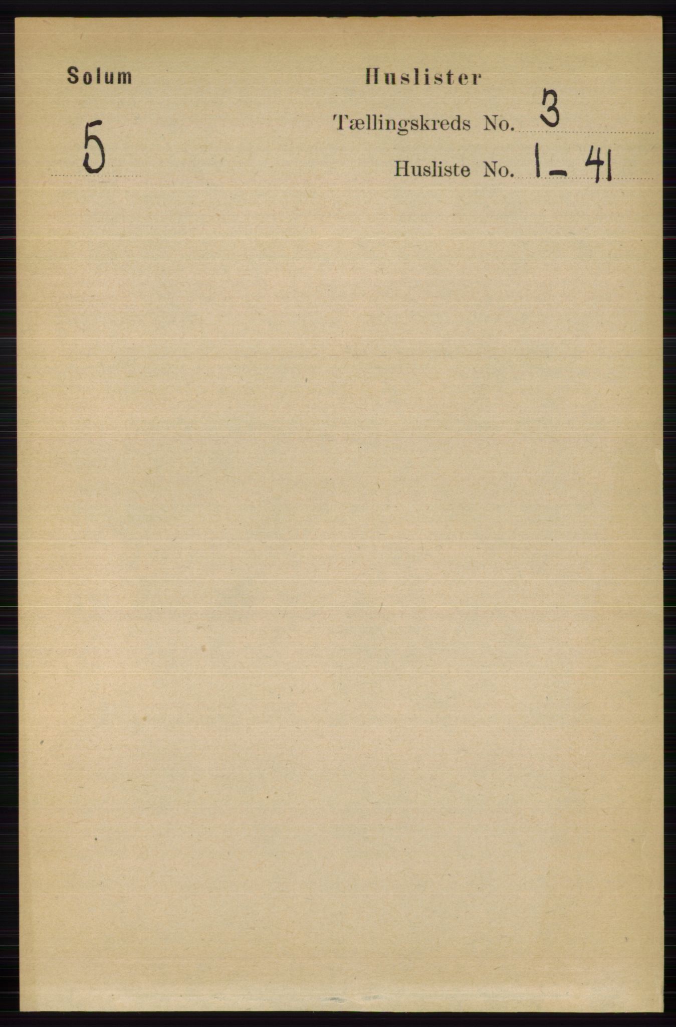 RA, 1891 census for 0818 Solum, 1891, p. 301