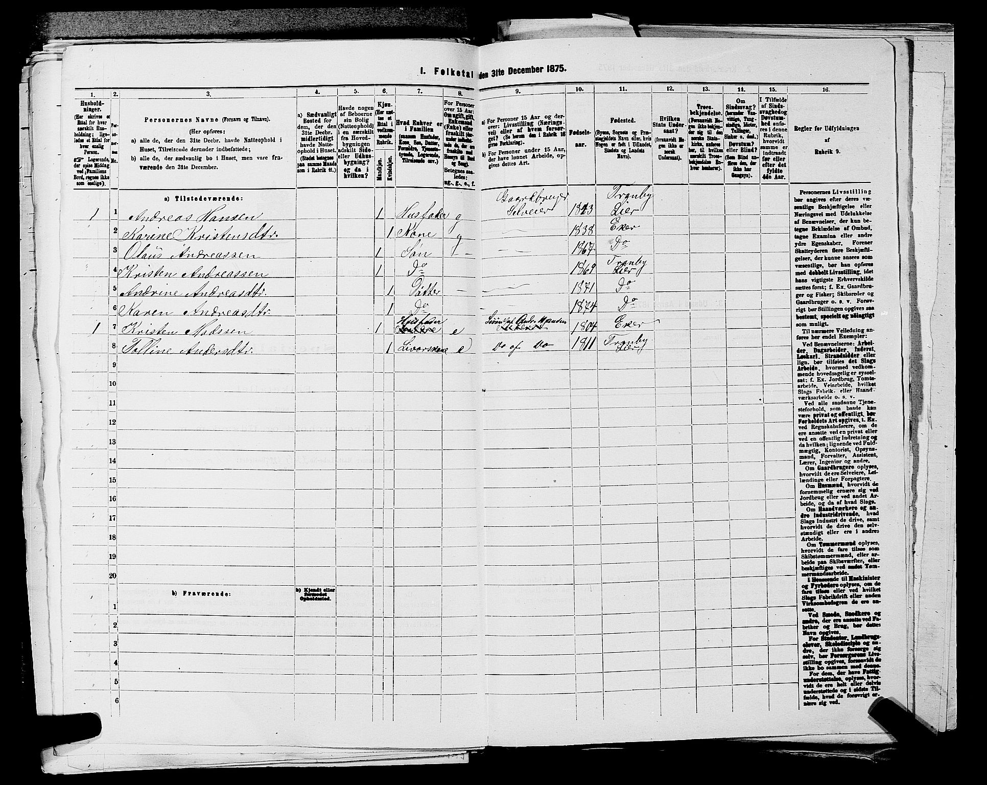 SAKO, 1875 census for 0626P Lier, 1875, p. 1950