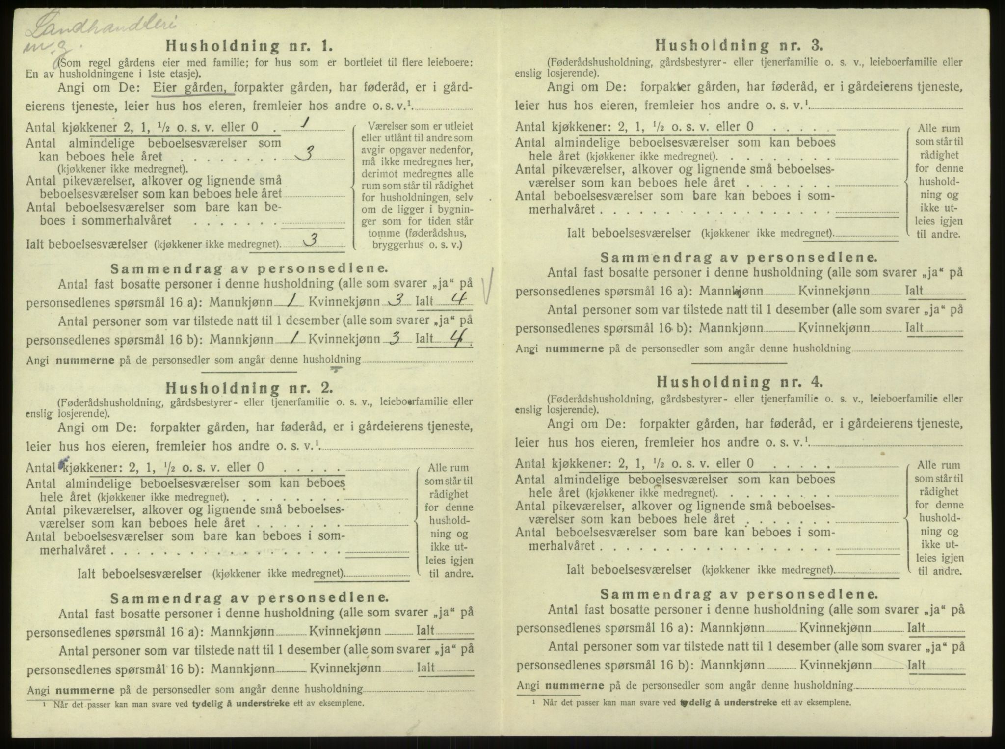 SAB, 1920 census for Hosanger, 1920, p. 379