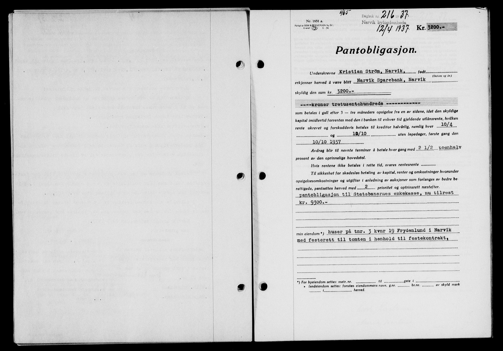 Narvik sorenskriveri, SAT/A-0002/1/2/2C/2Ca/L0011: Mortgage book no. 14, 1935-1937, Deed date: 12.04.1937