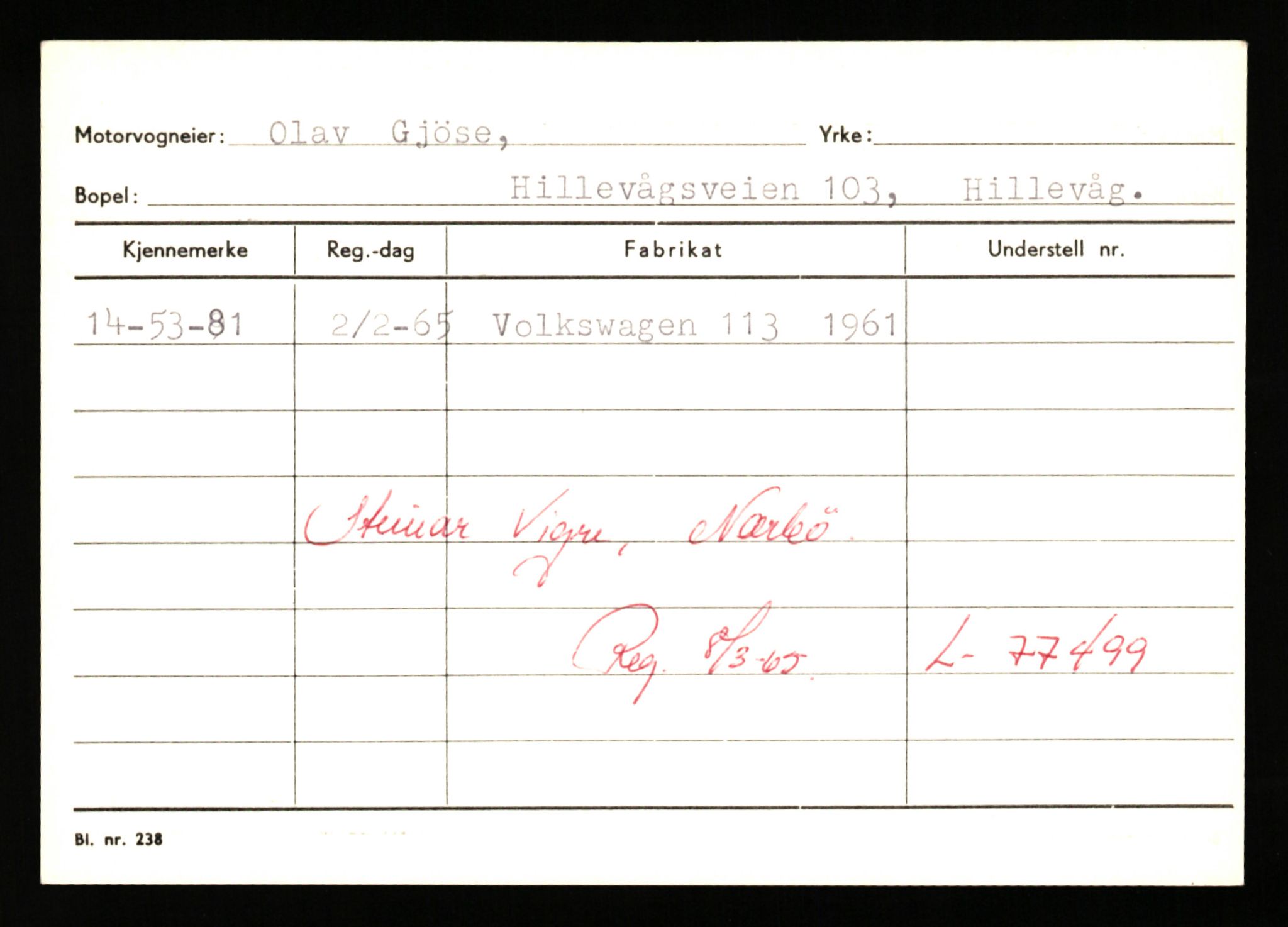 Stavanger trafikkstasjon, AV/SAST-A-101942/0/G/L0010: Registreringsnummer: 130000 - 239953, 1930-1971, p. 493