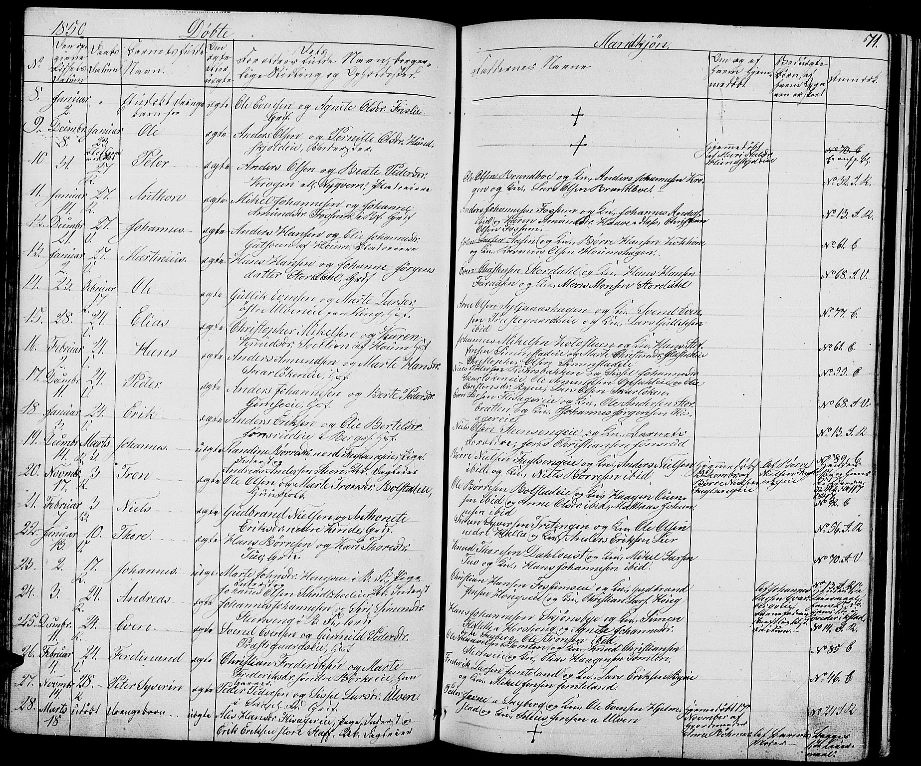 Ringsaker prestekontor, AV/SAH-PREST-014/L/La/L0005: Parish register (copy) no. 5, 1839-1850, p. 71