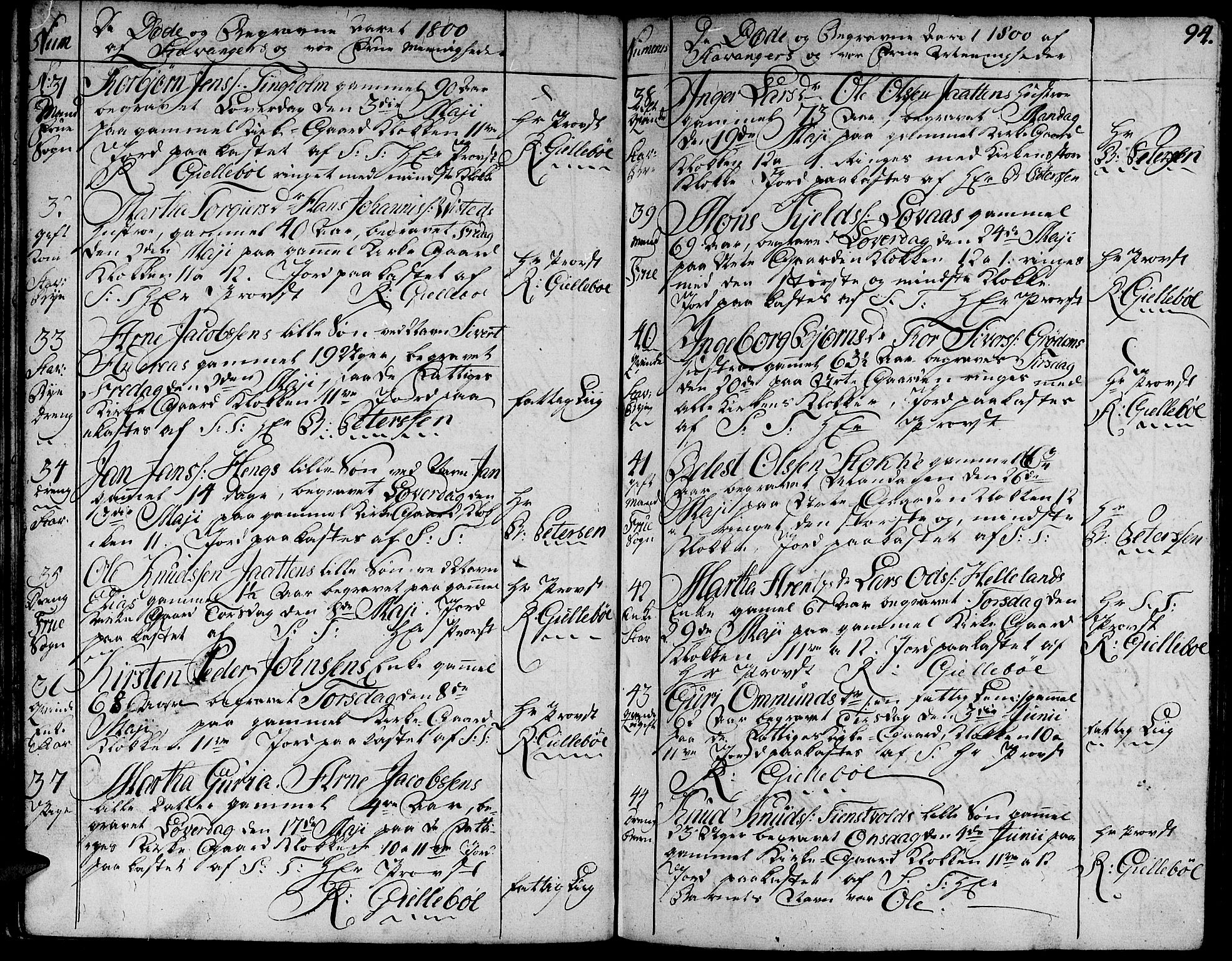 Domkirken sokneprestkontor, SAST/A-101812/001/30/30BA/L0007: Parish register (official) no. A 7, 1789-1815, p. 94