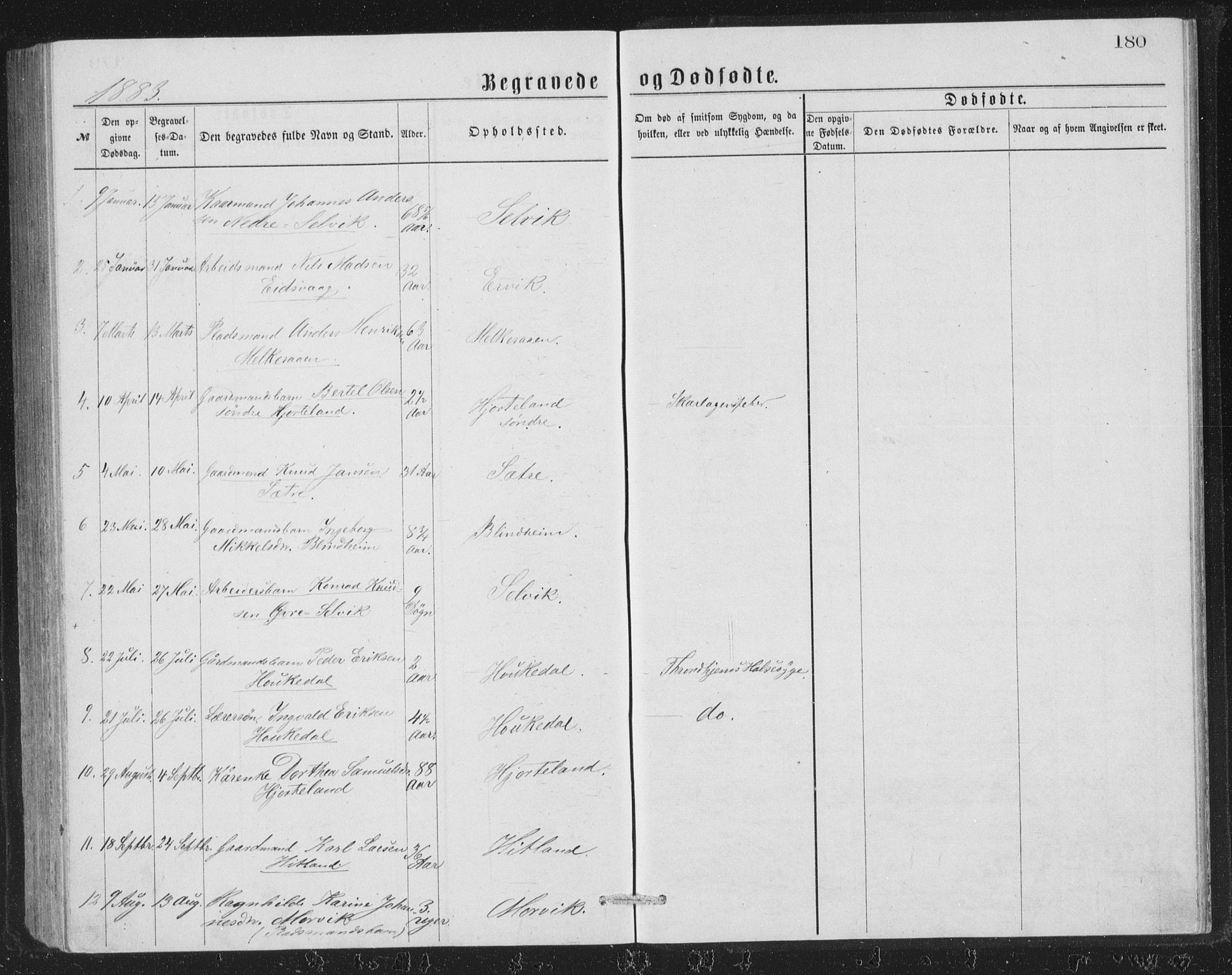Åsane sokneprestembete, SAB/A-79401/H/Hab: Parish register (copy) no. A 1, 1870-1884, p. 180