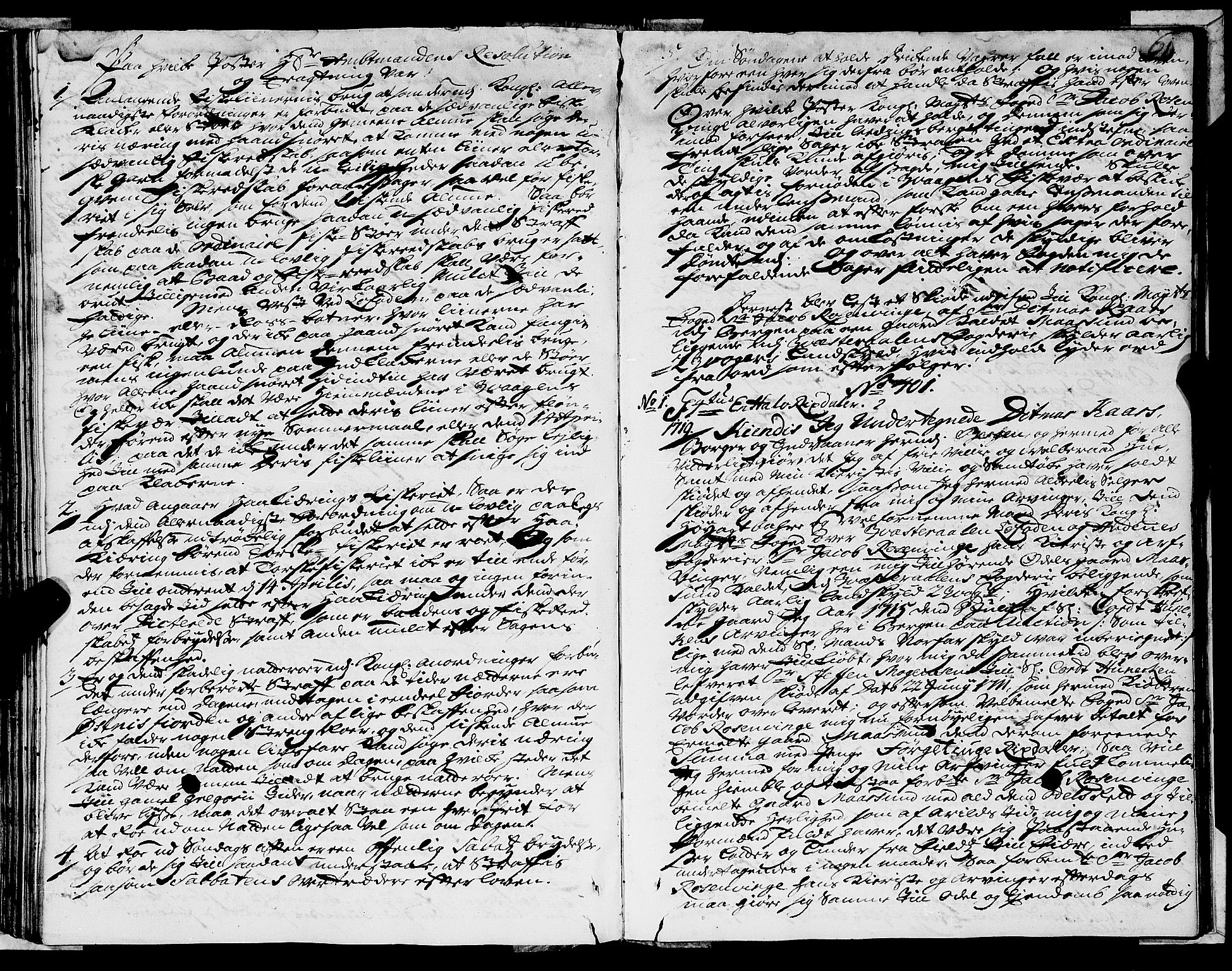 Vesterålen sorenskriveri, SAT/A-4180/1/1/1A/L0002: Tingbok, 1716-1723, p. 60b-61a