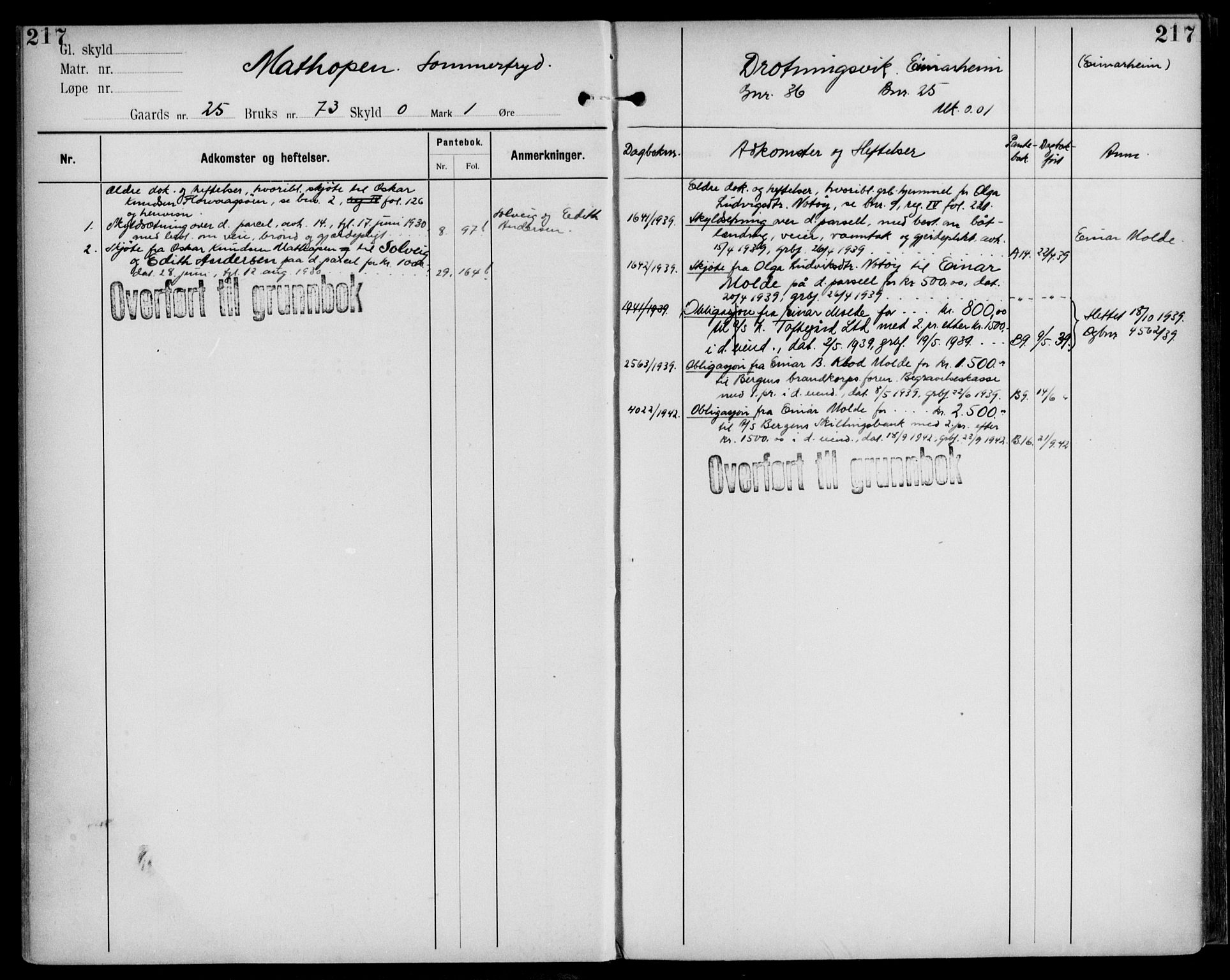 Midhordland sorenskriveri, AV/SAB-A-3001/1/G/Ga/Gab/L0109: Mortgage register no. II.A.b.109, p. 217