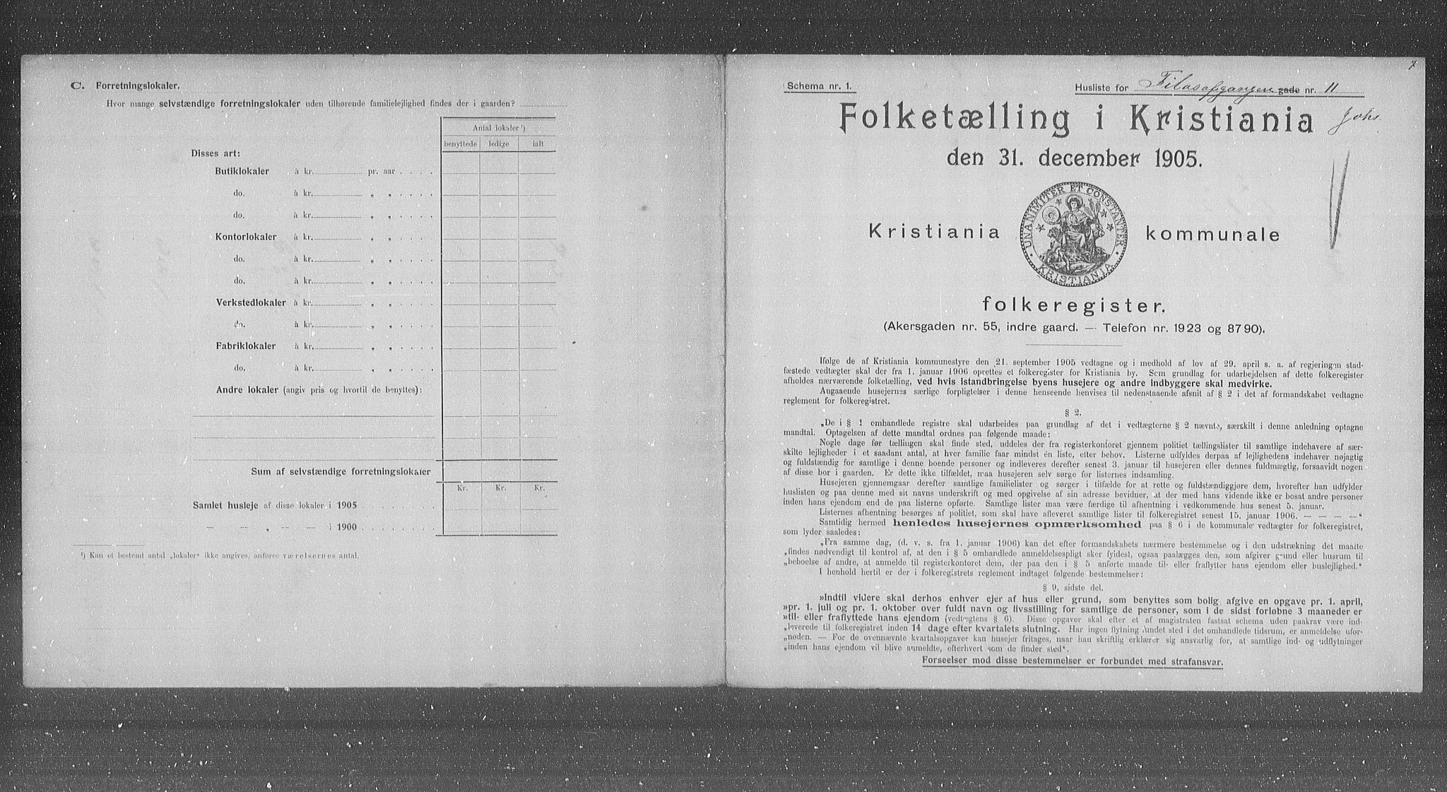 OBA, Municipal Census 1905 for Kristiania, 1905, p. 12524