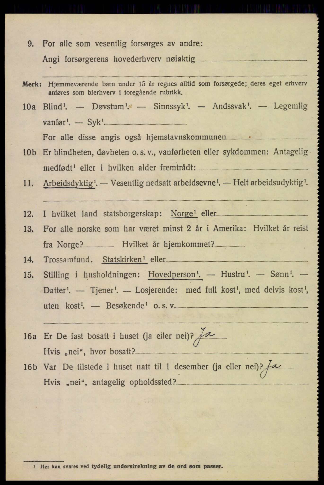 SAK, 1920 census for Gjerstad, 1920, p. 2042