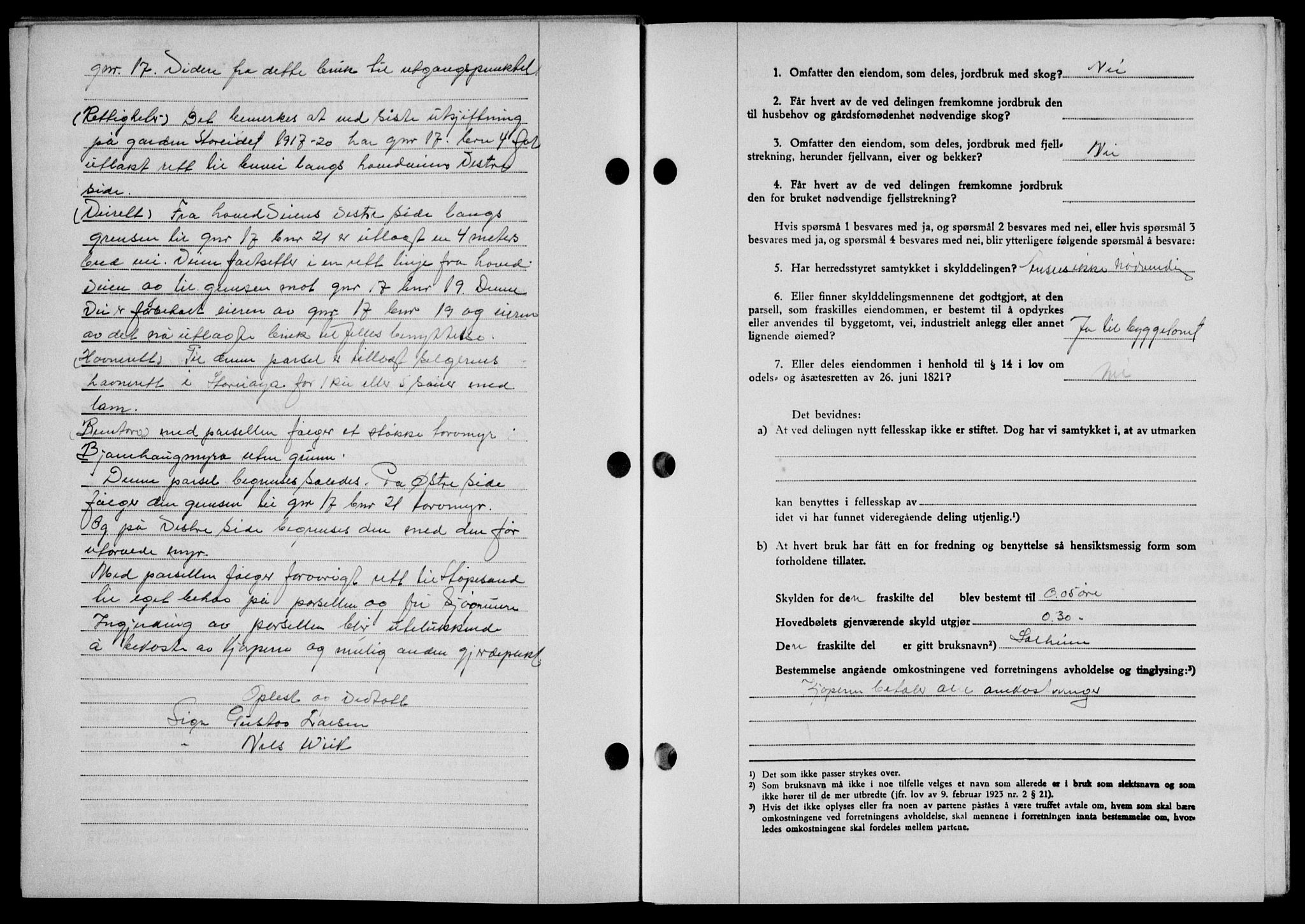 Lofoten sorenskriveri, SAT/A-0017/1/2/2C/L0008a: Mortgage book no. 8a, 1940-1941, Diary no: : 1174/1941