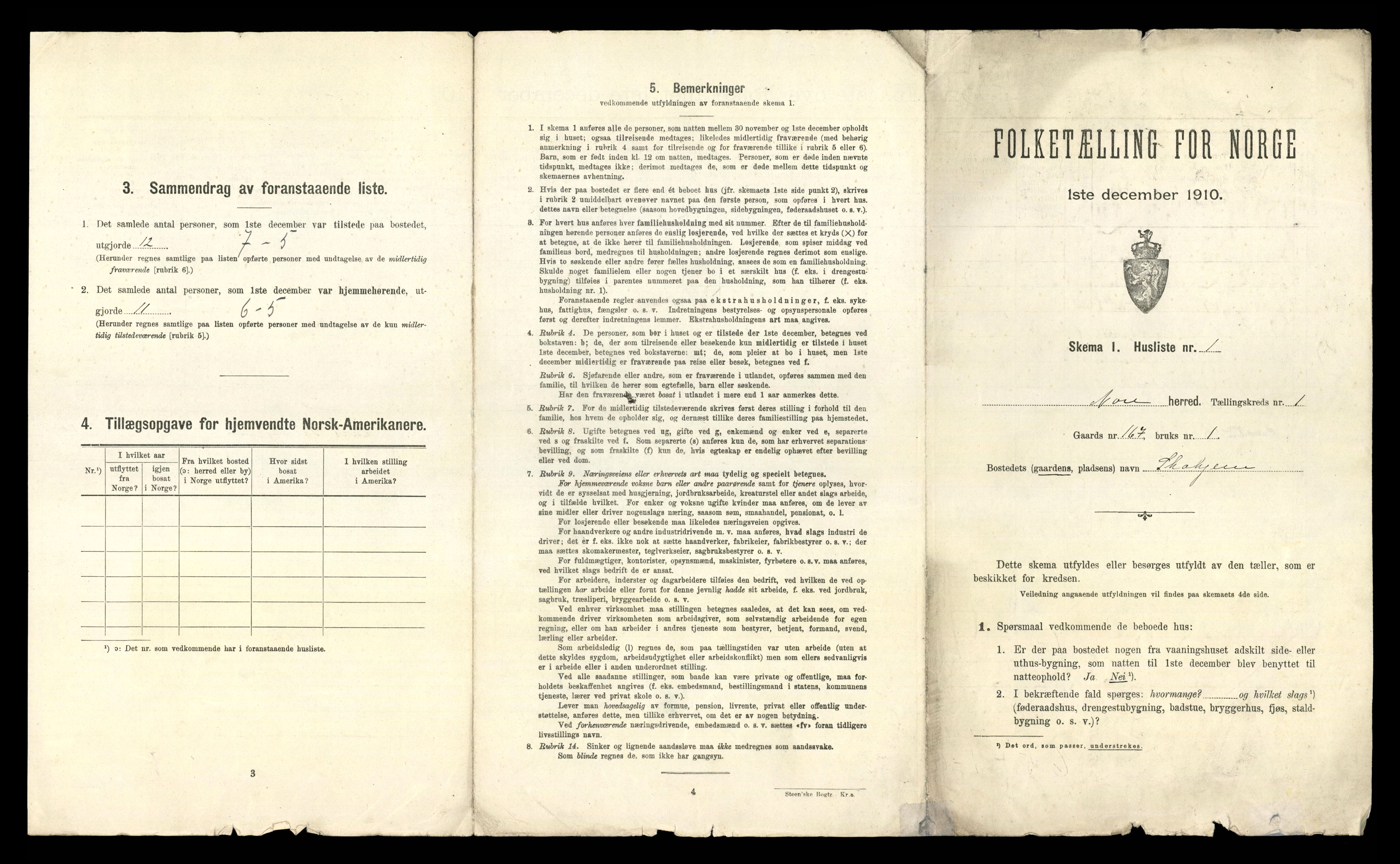 RA, 1910 census for Nore, 1910, p. 29