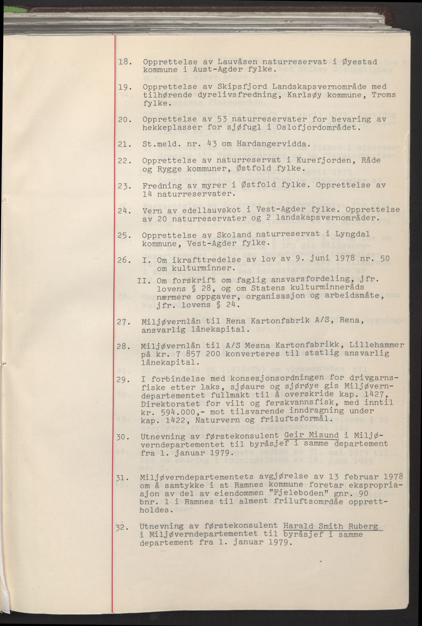 Miljøverndepartementet, AV/RA-S-2532/2/Aa/L0008: Referatprotokoller fra statsråd, 1978-1979