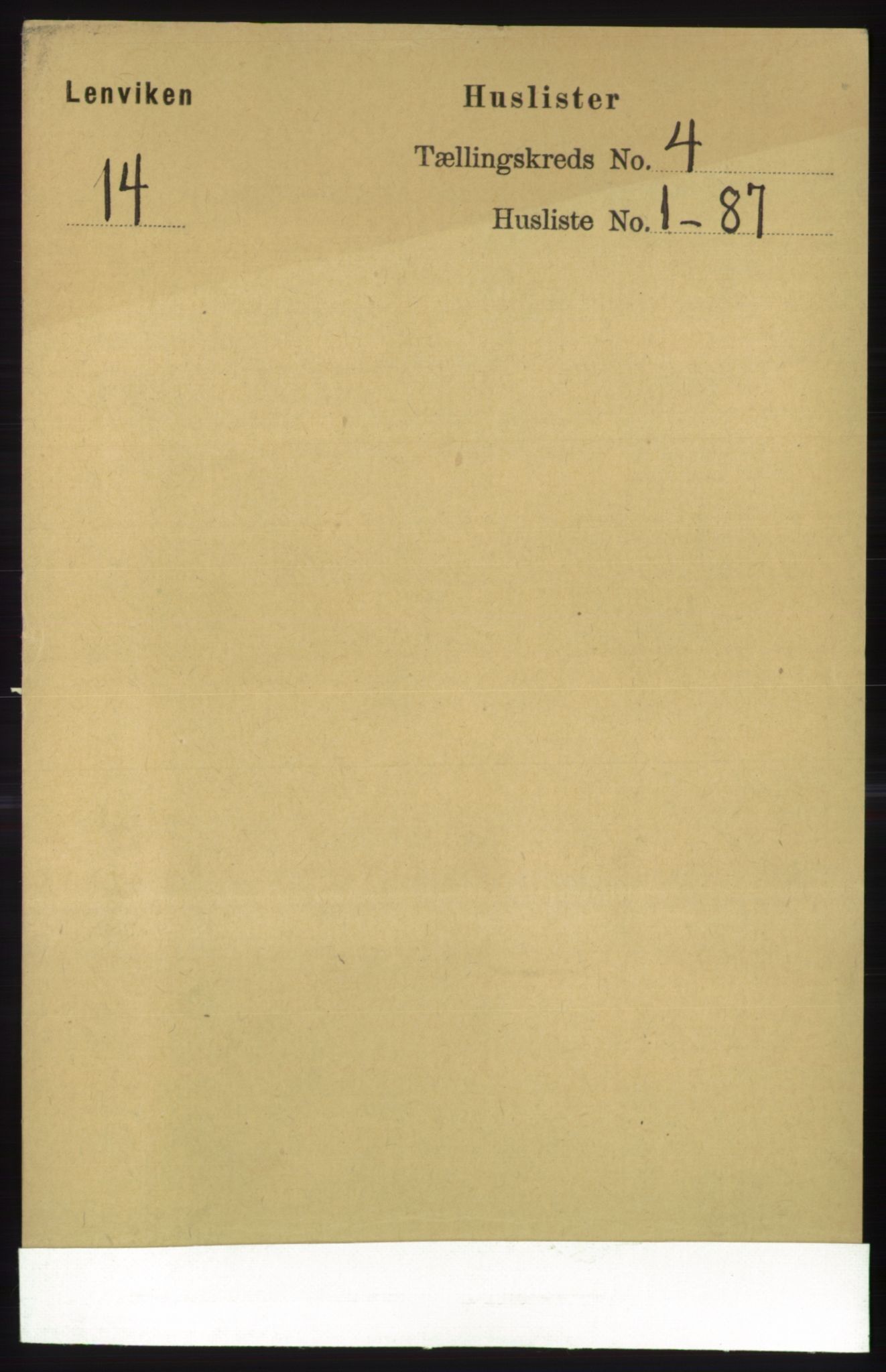 RA, 1891 census for 1931 Lenvik, 1891, p. 1828