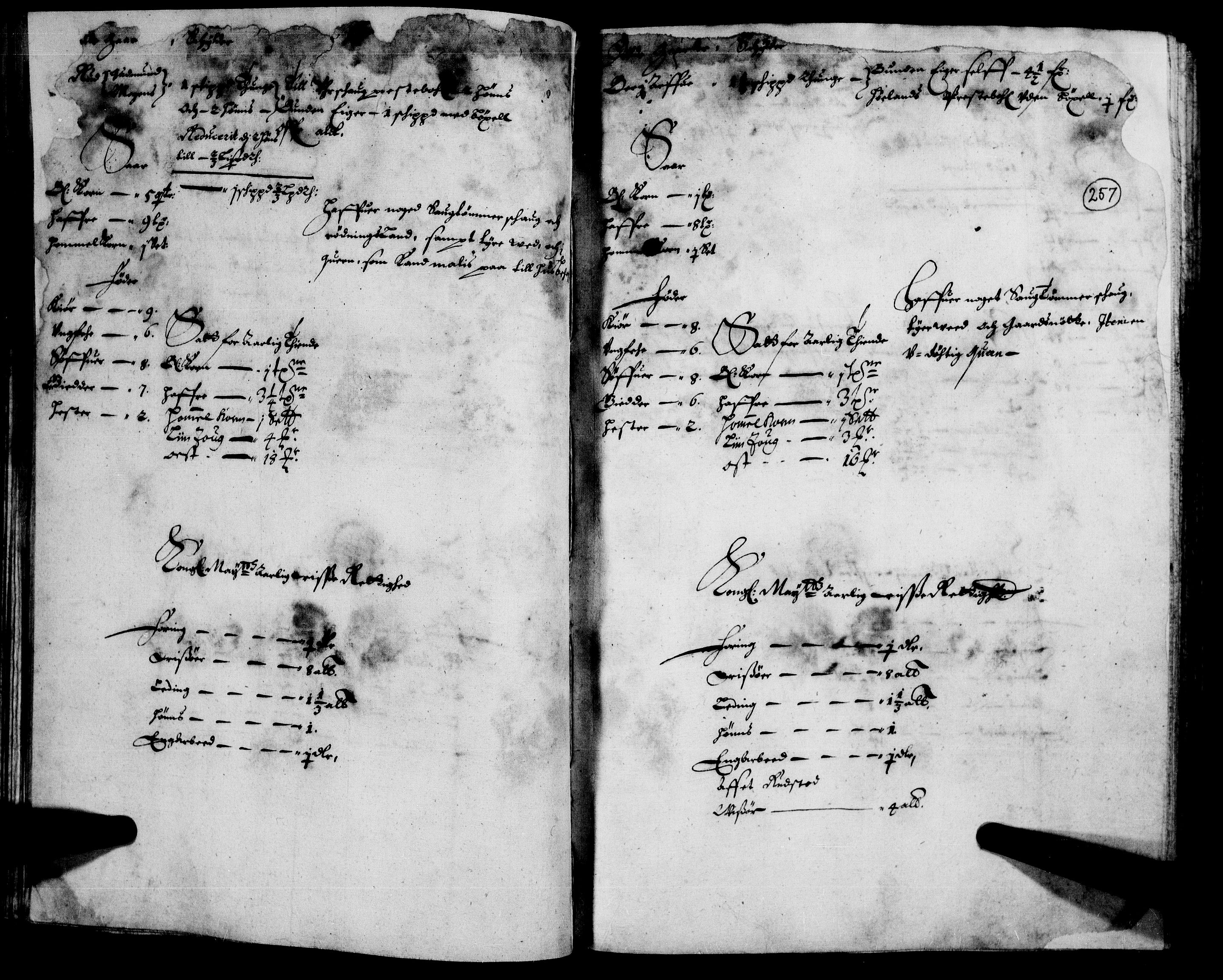 Rentekammeret inntil 1814, Realistisk ordnet avdeling, AV/RA-EA-4070/N/Nb/Nba/L0008: Nedre Romerike fogderi, 2. del, 1666, p. 256b-257a