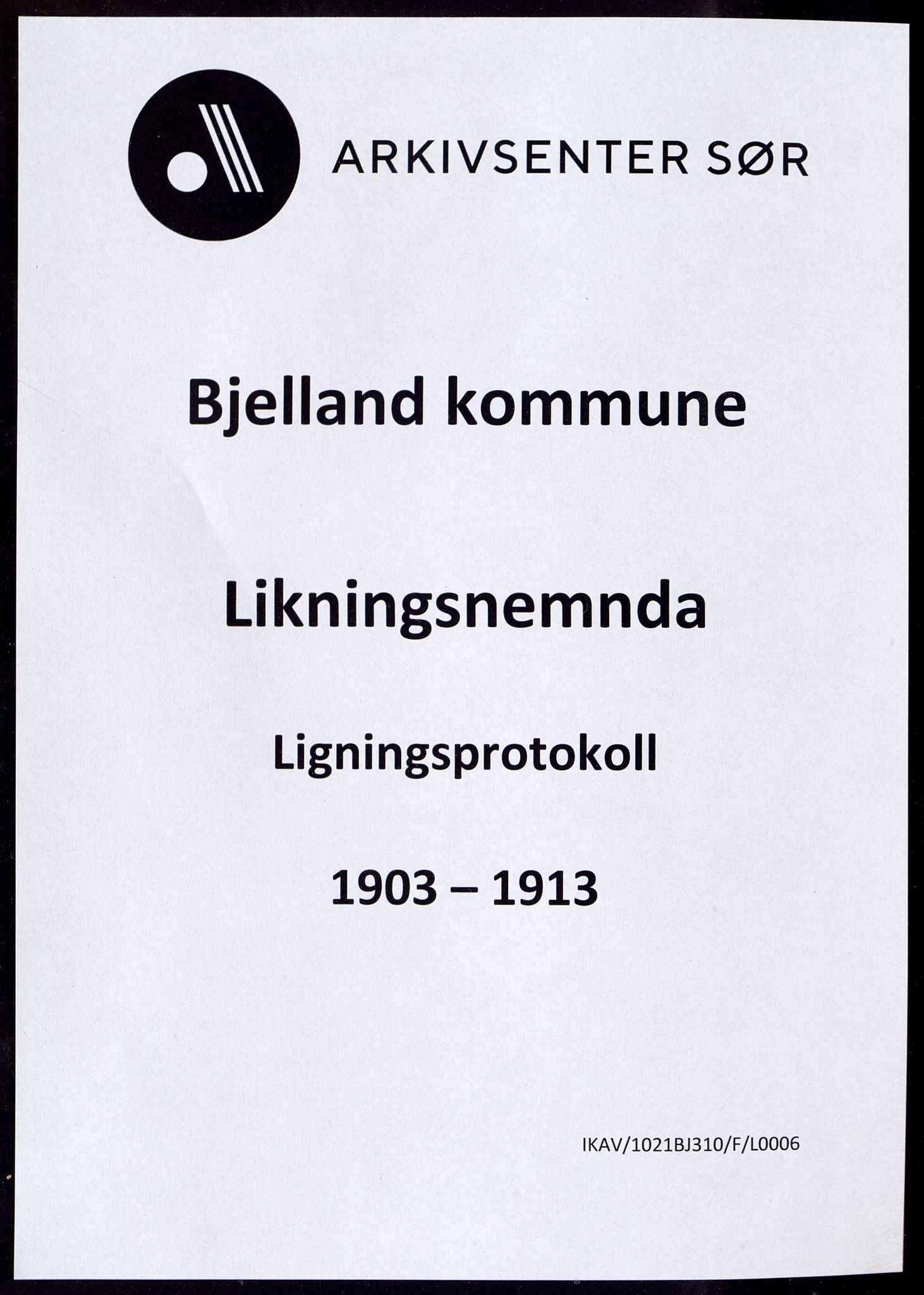 Bjelland kommune - Likningsnemnda, ARKSOR/1021BJ310/F/L0006: Likningsprotokoll, 1903-1913