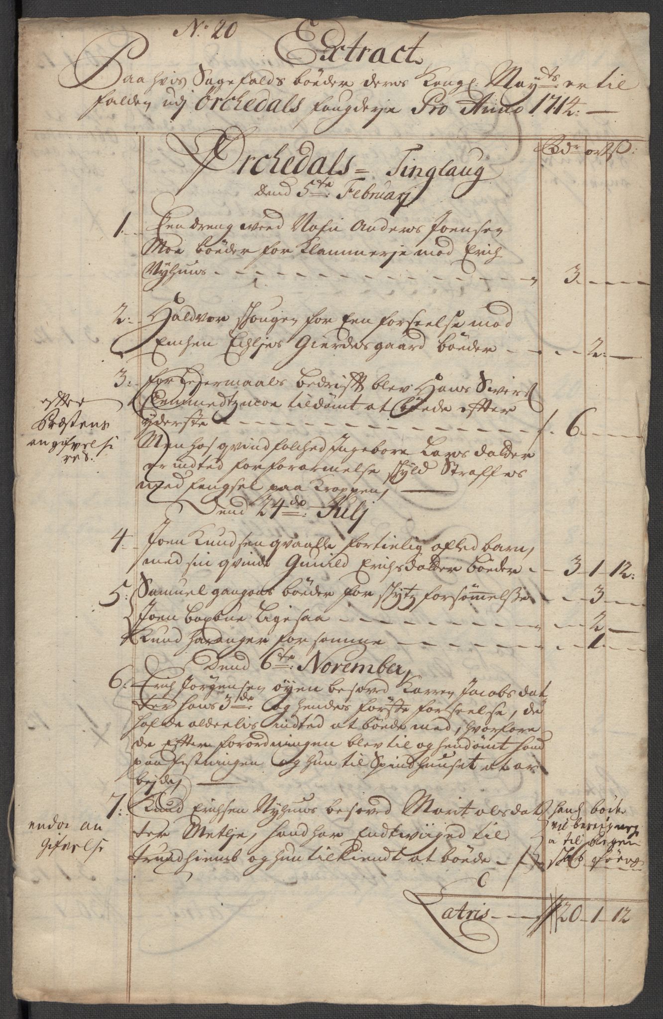 Rentekammeret inntil 1814, Reviderte regnskaper, Fogderegnskap, RA/EA-4092/R60/L3965: Fogderegnskap Orkdal og Gauldal, 1714, p. 204
