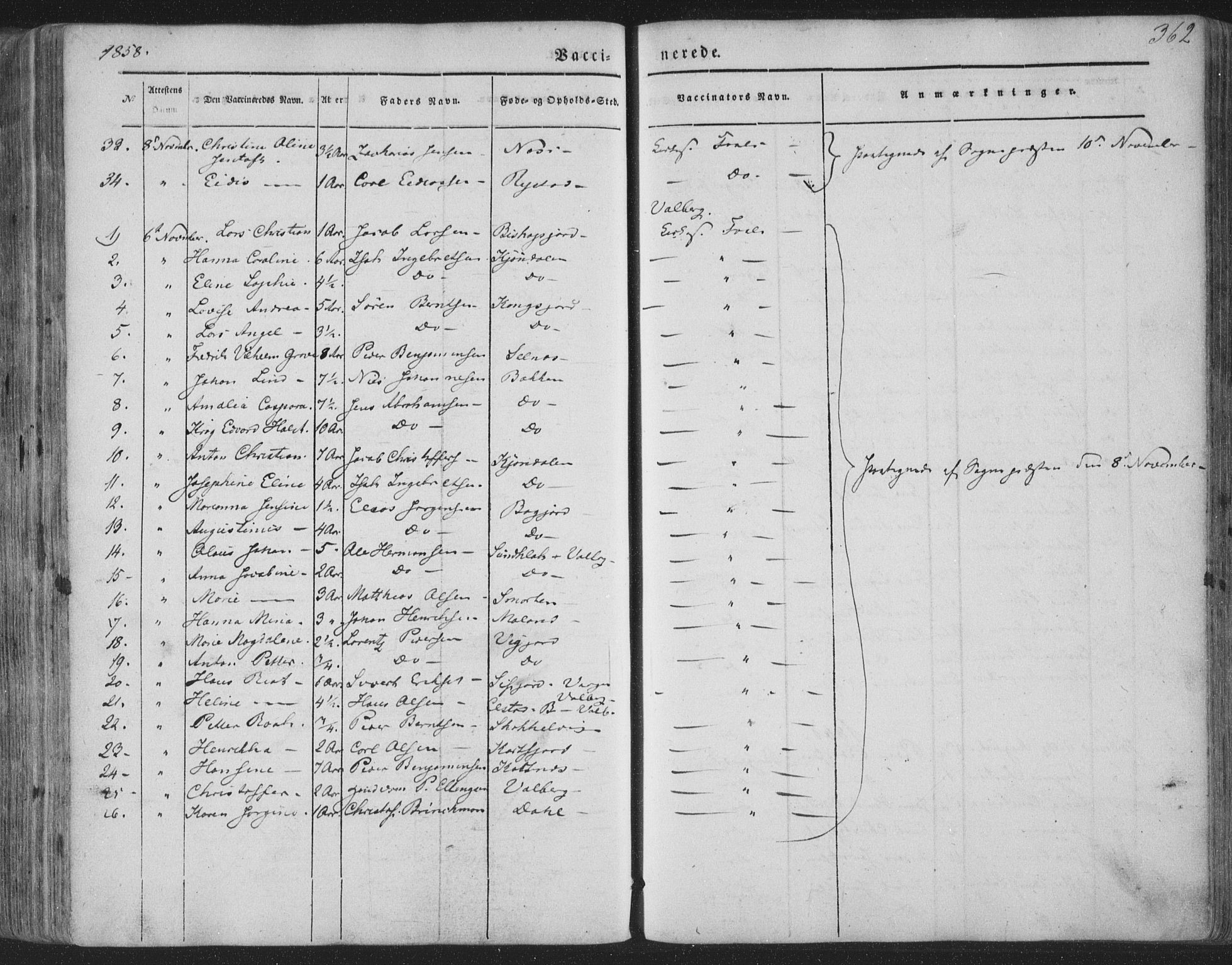 Ministerialprotokoller, klokkerbøker og fødselsregistre - Nordland, AV/SAT-A-1459/880/L1131: Parish register (official) no. 880A05, 1844-1868, p. 362